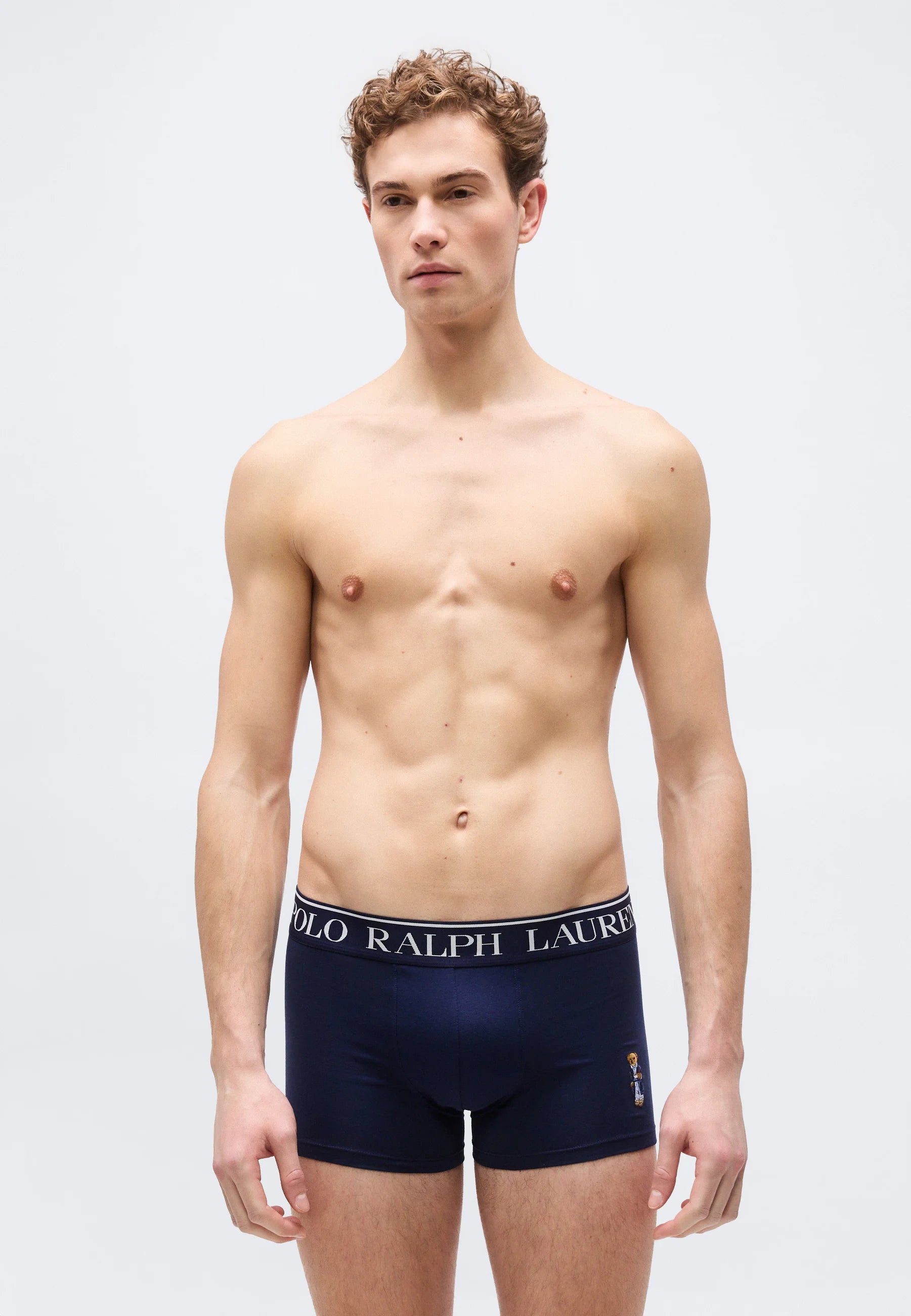 Polo Ralph Lauren Cotton Stretch Trunks – Low Rise – 2 Pack – Navy, Taylor Heather