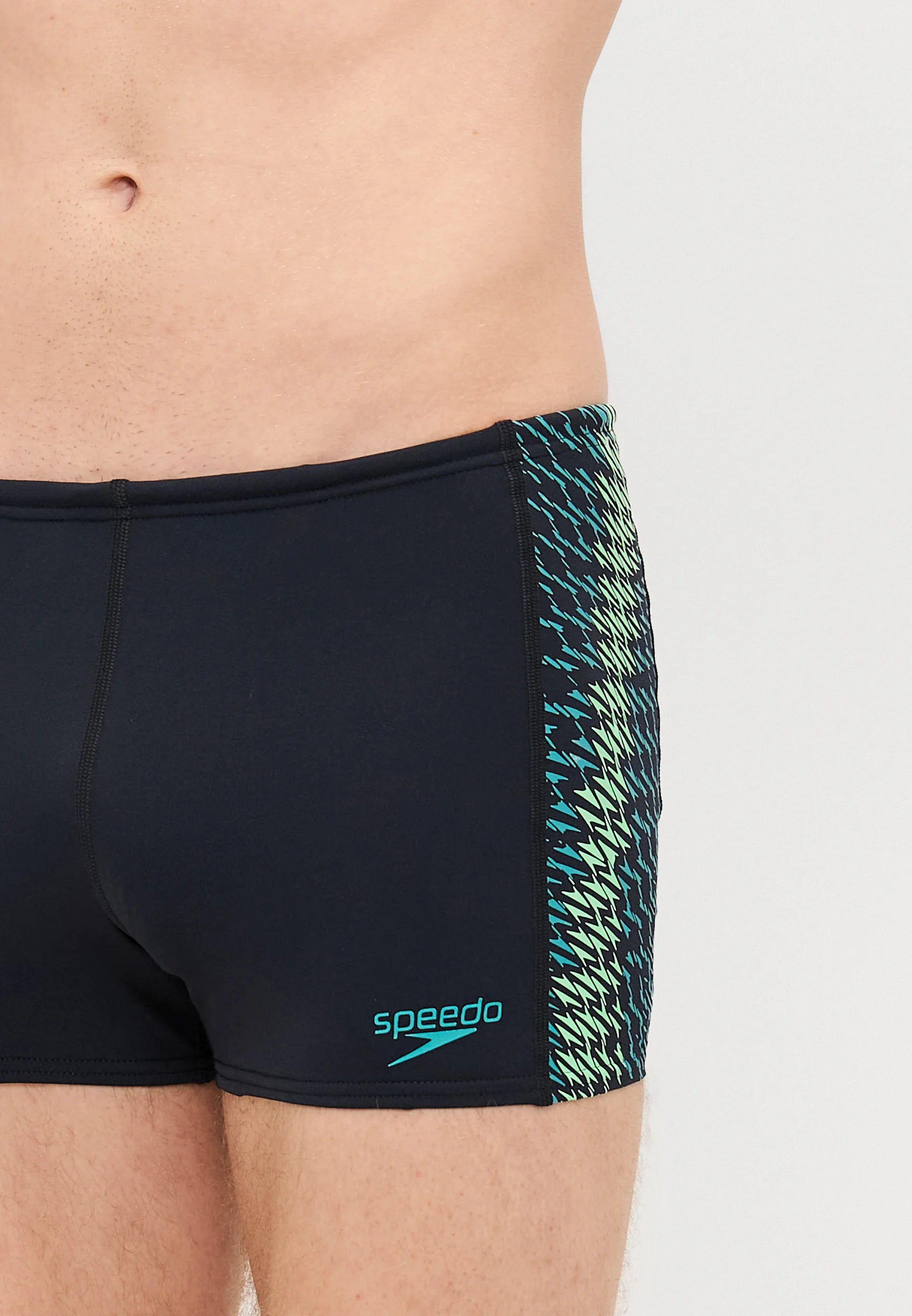 Speedo End Tech Aquashort – černý, tyrkysový drahokam