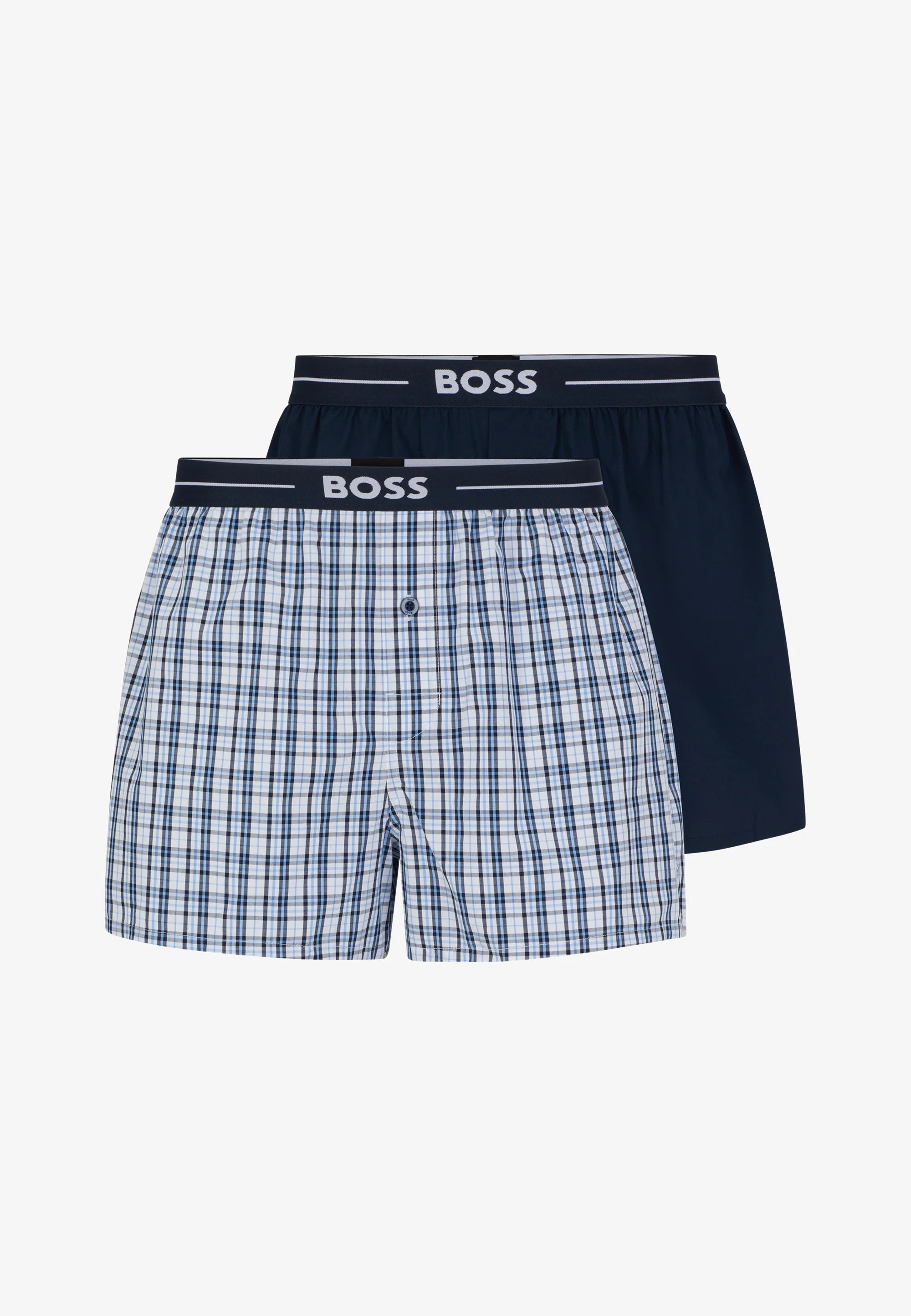 BOSS Lot de 2 boxers – Bleu foncé