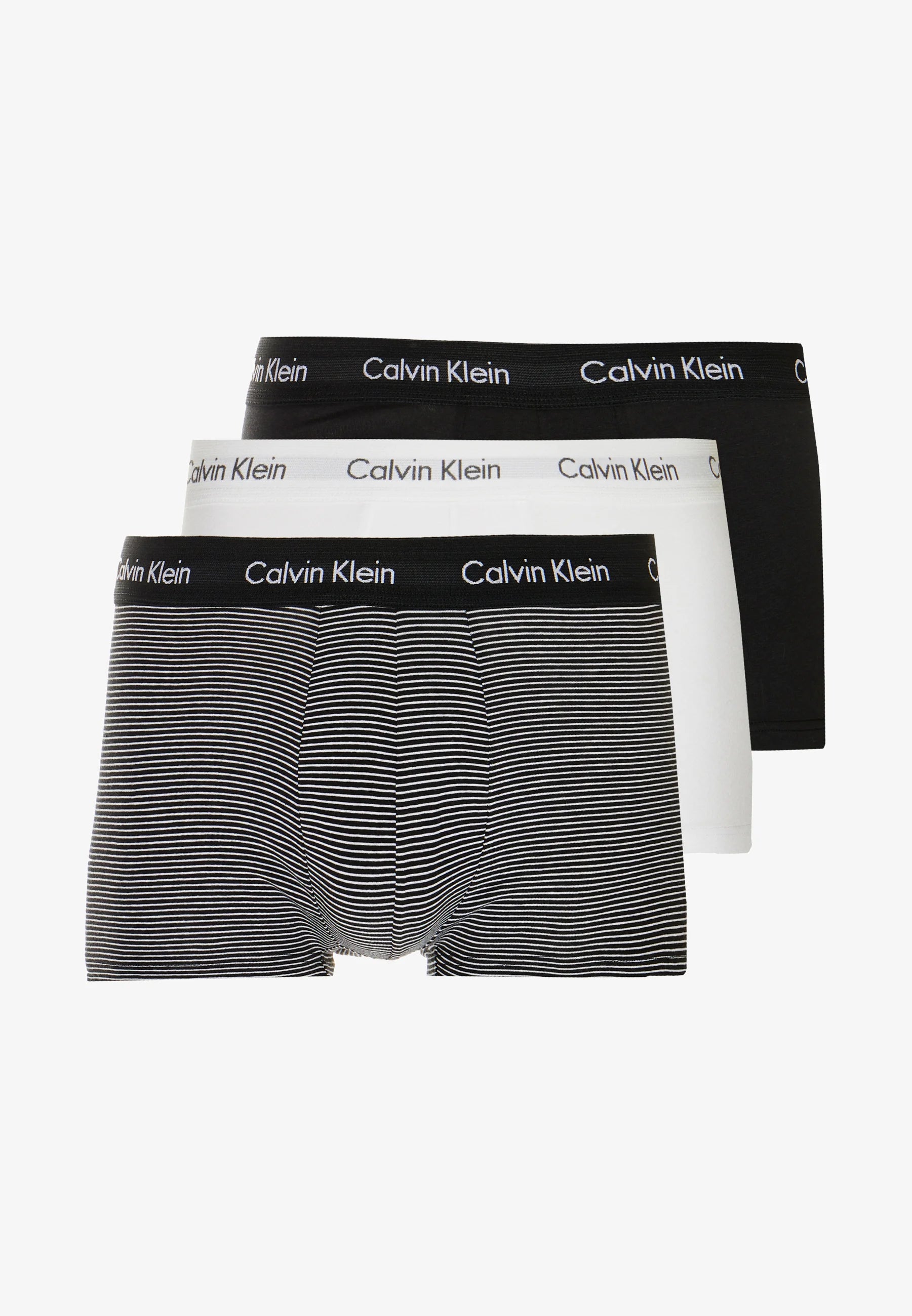 Calvin Klein Cotton Stretch Trunks – 3 Pack – Black , White , Grey