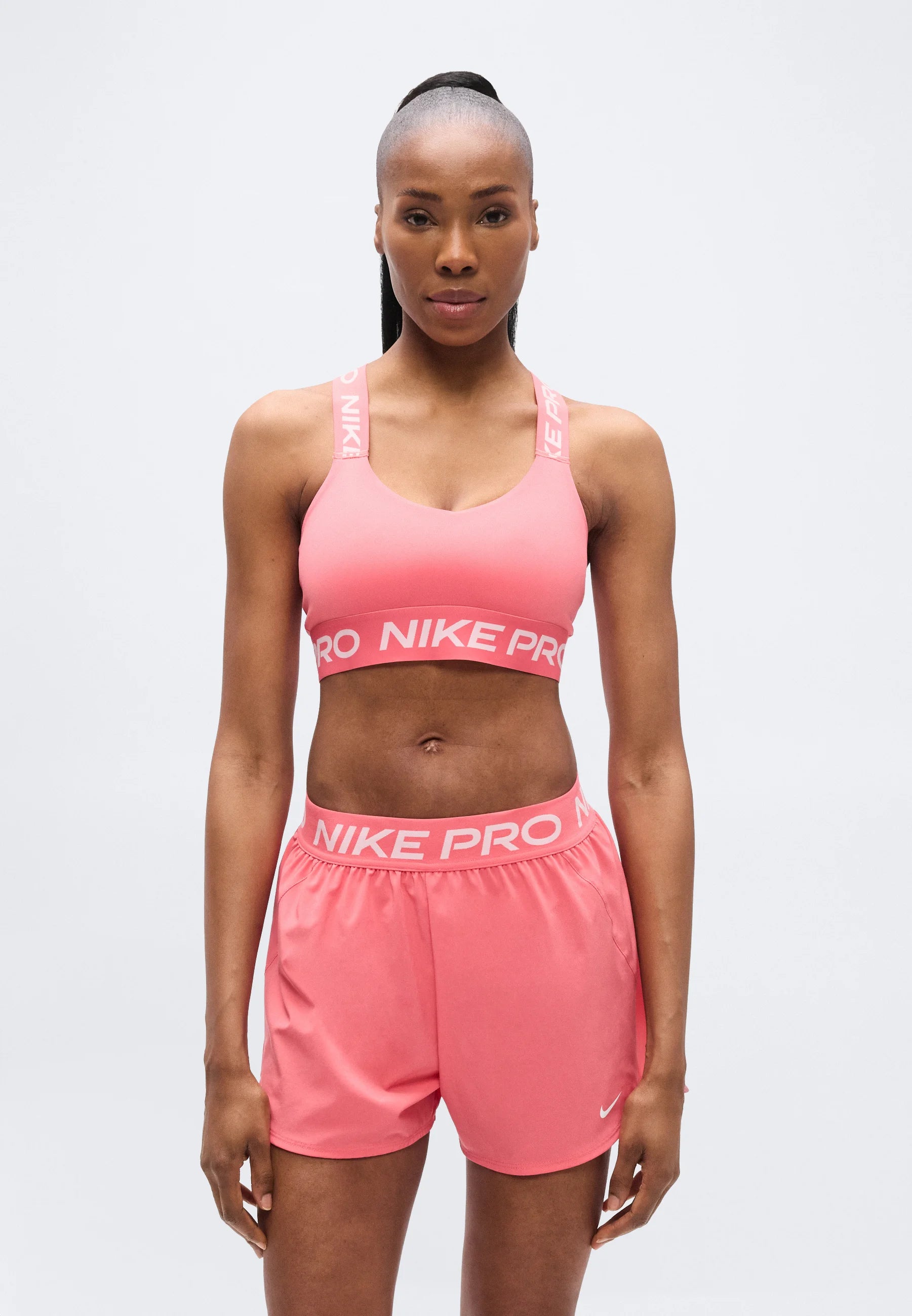 Nike Medium Support Sports Bra – Sea Coral, White