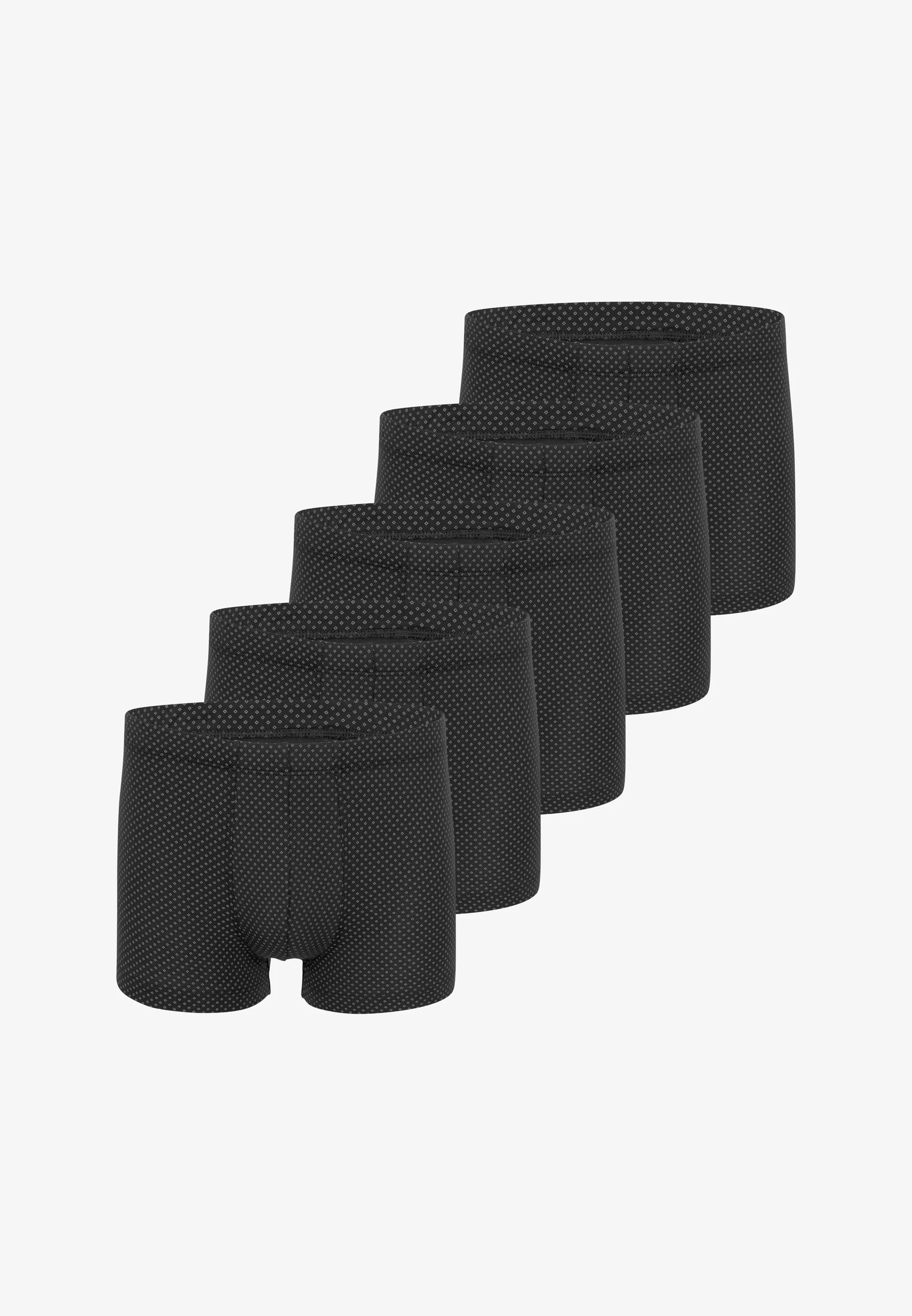 Schiesser Casual Cotton 5 Pack Trunks – Black