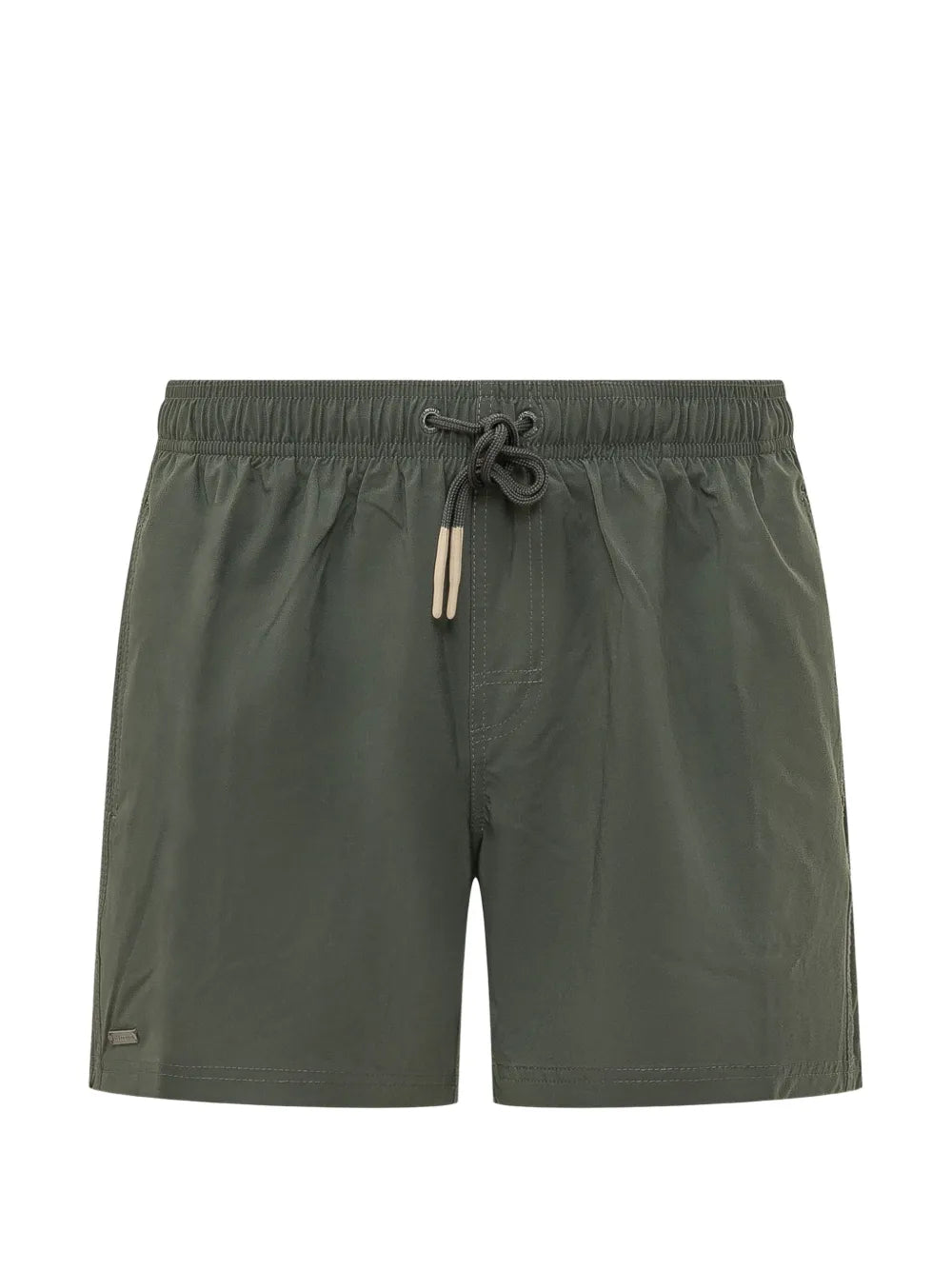 SUNDEK Logo Patch Drawstring Swim Shorts – Pine Green