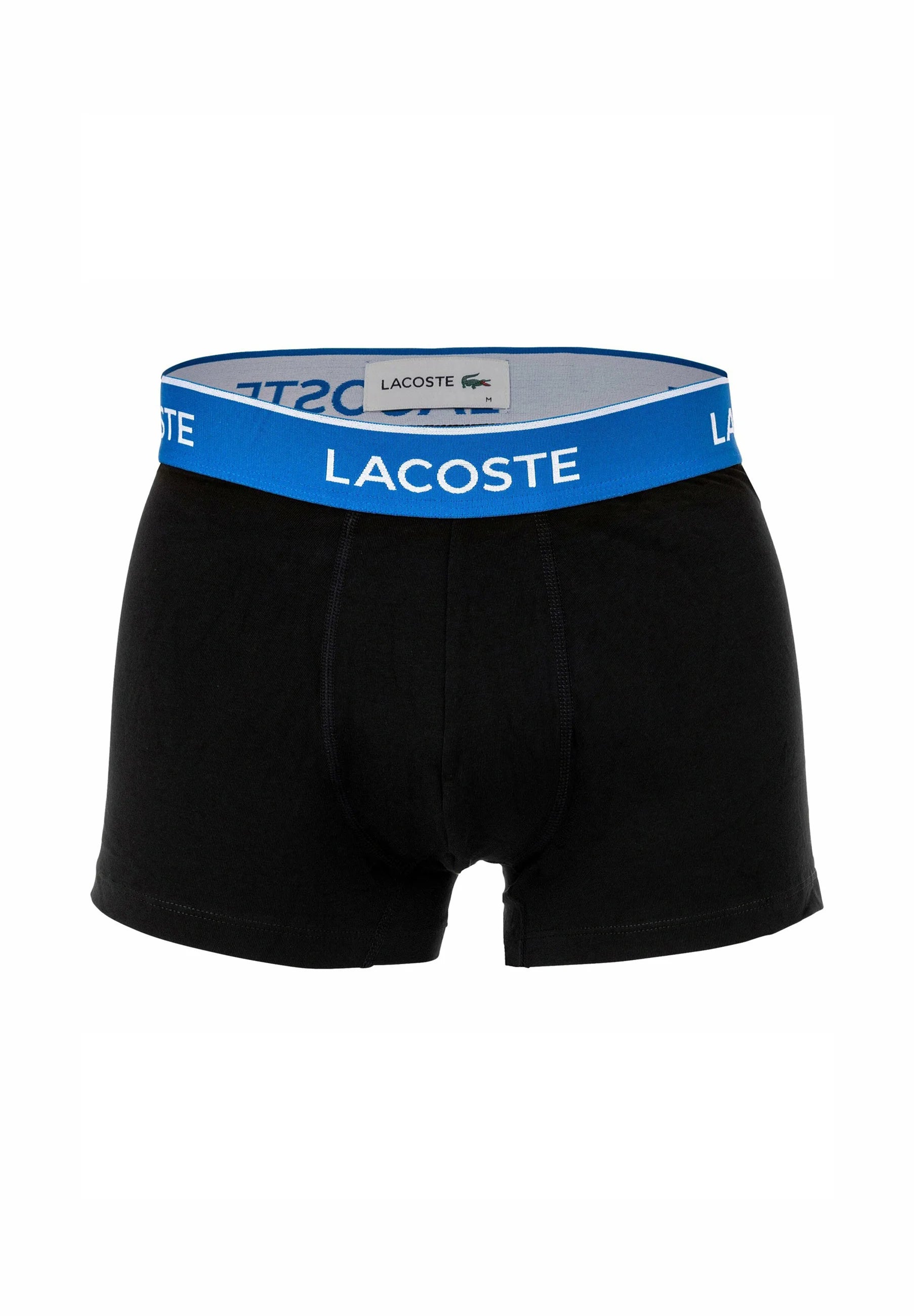 Lacoste 6 Pack Logobund Trunks – Black, Blue, Grey