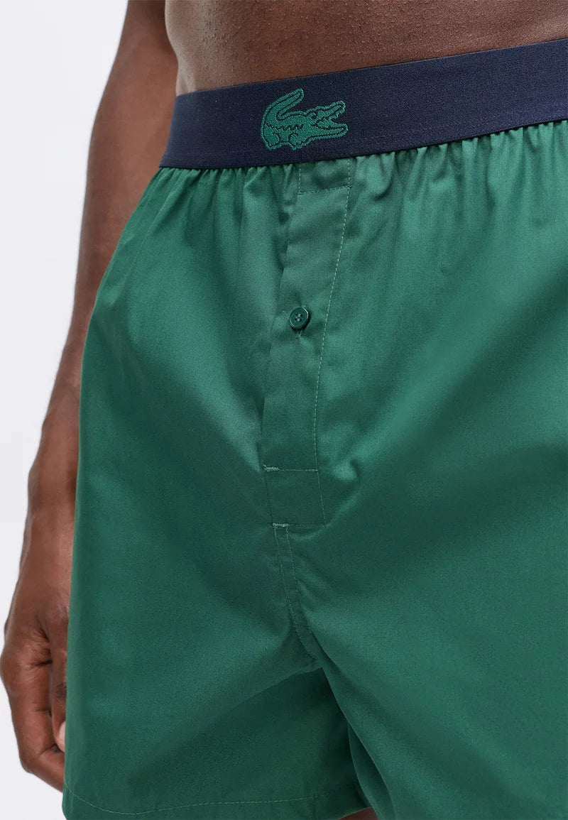 Boxer in cotone sciolto, confezione da 3 intimo Lacoste - Verde
