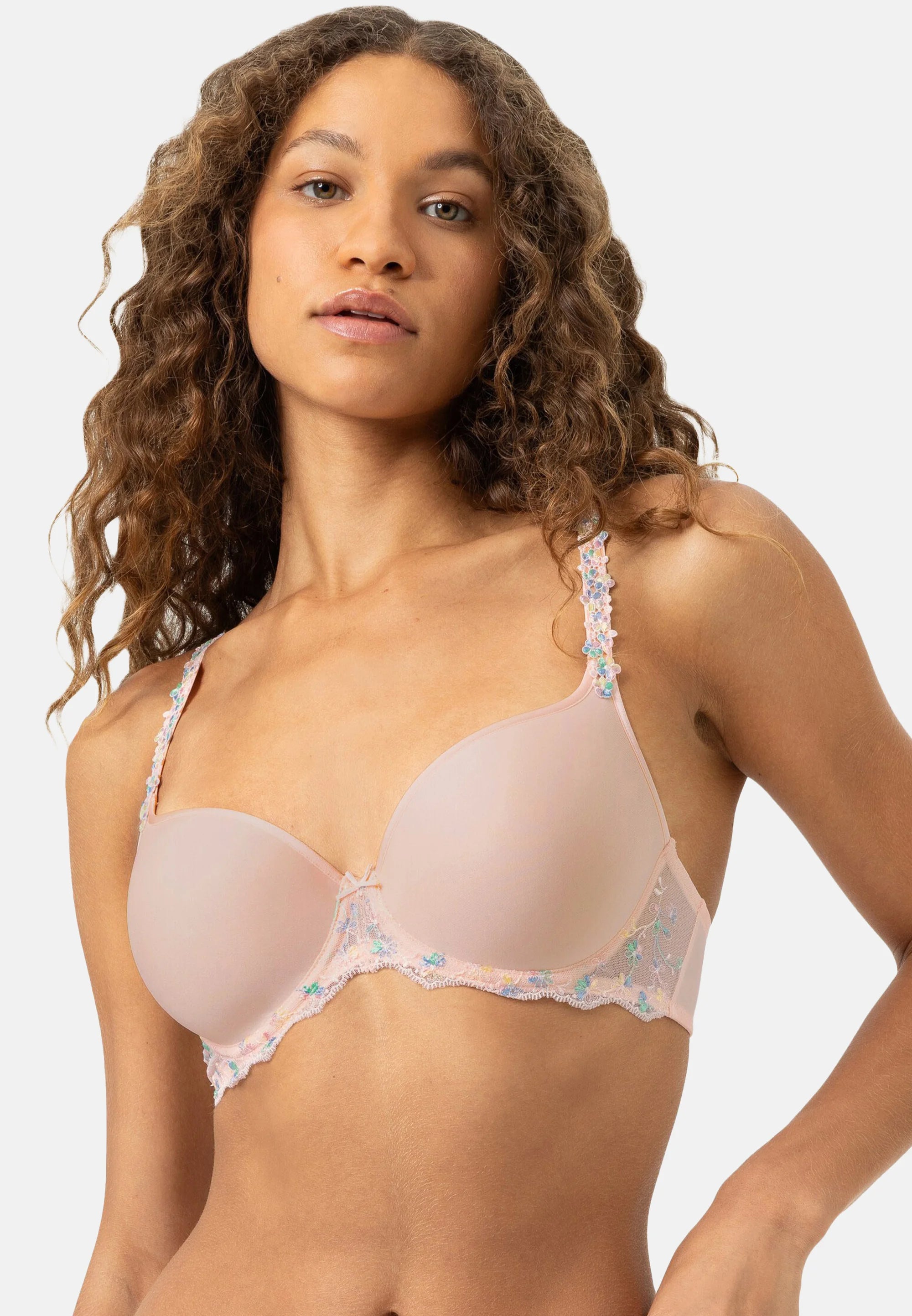 MEY Lace Underwire Bra – Peach Blush