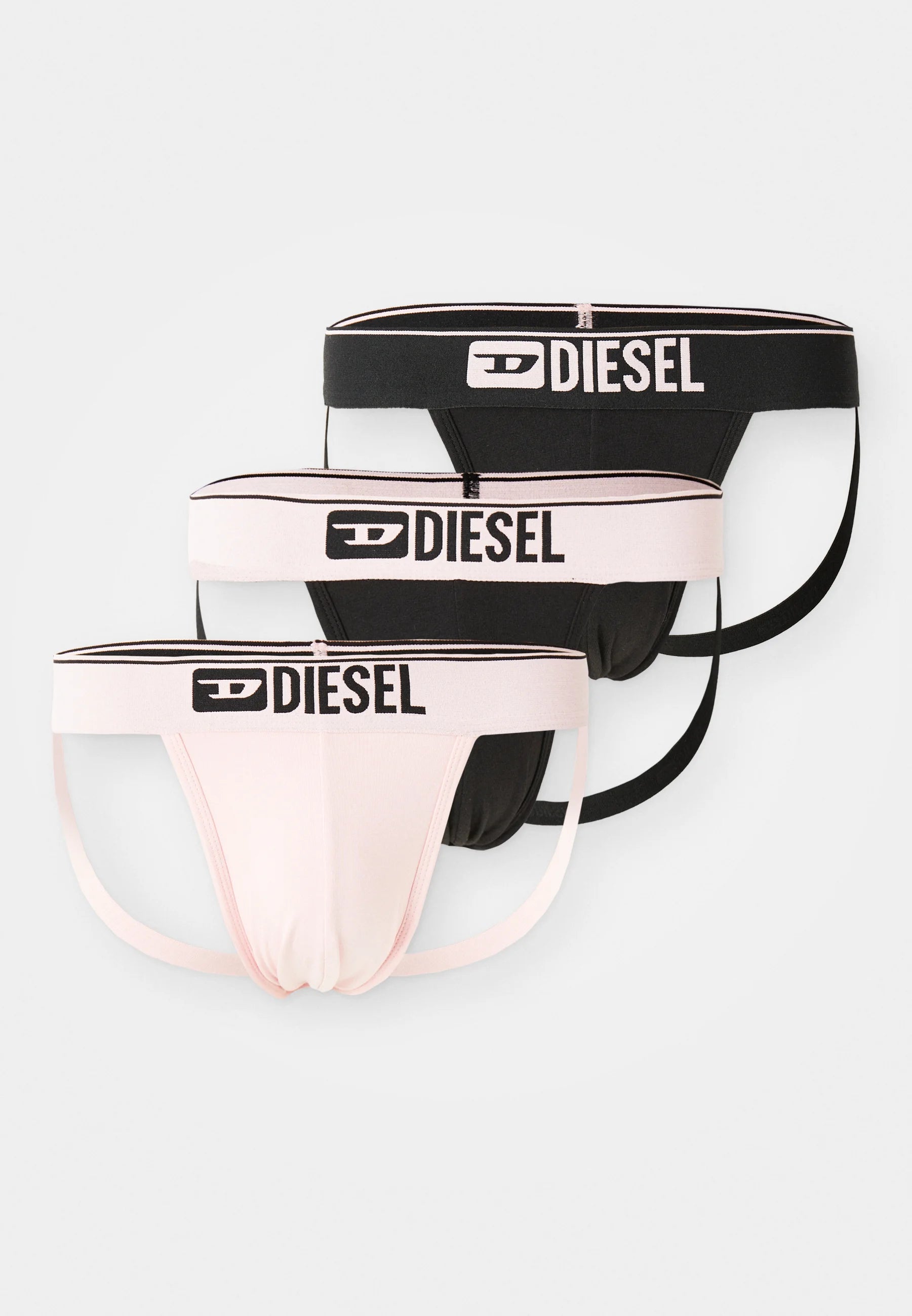 Diesel Jocky 3 Pack Jockstrap – černá, růžová