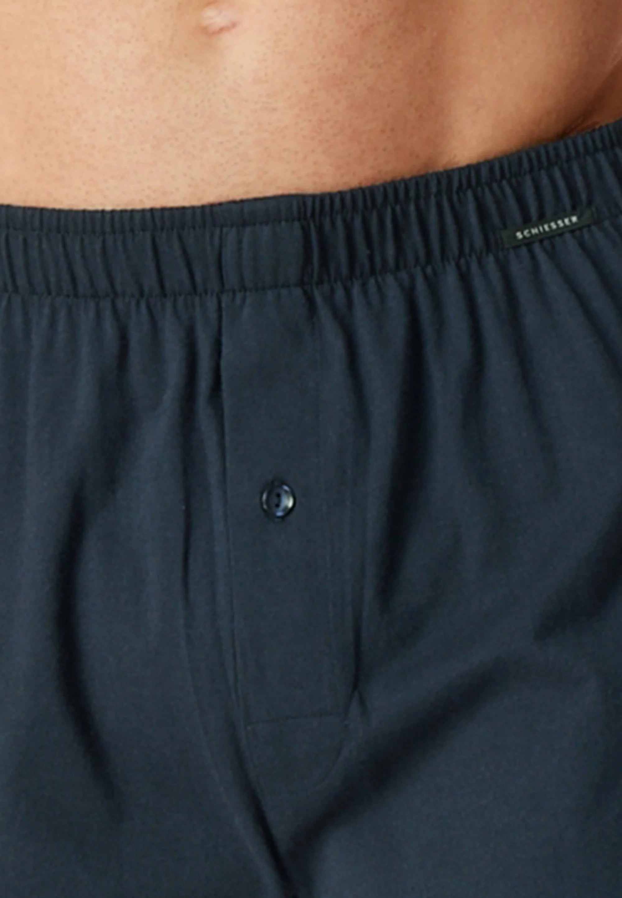 Boxer Schiesser Classic in cotone, confezione da 4: nero, blu