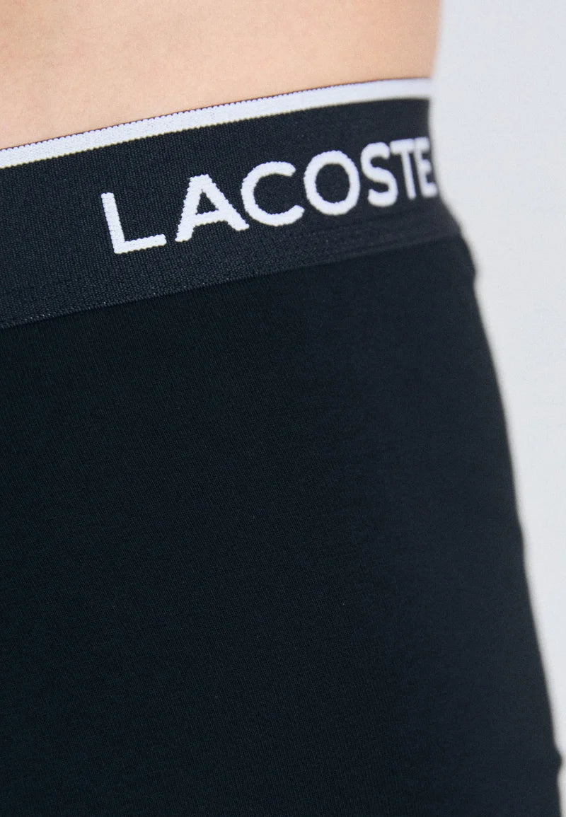 Lacoste Underwear Classic Stretch Trunks 3 Pack – Black, White, Captain Green