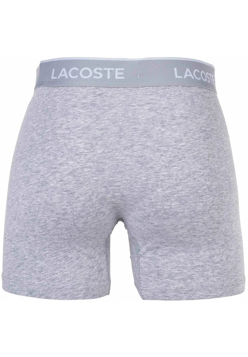 Lacoste 6 Pack Stretch Logobund Trunks – Black, White, Grey