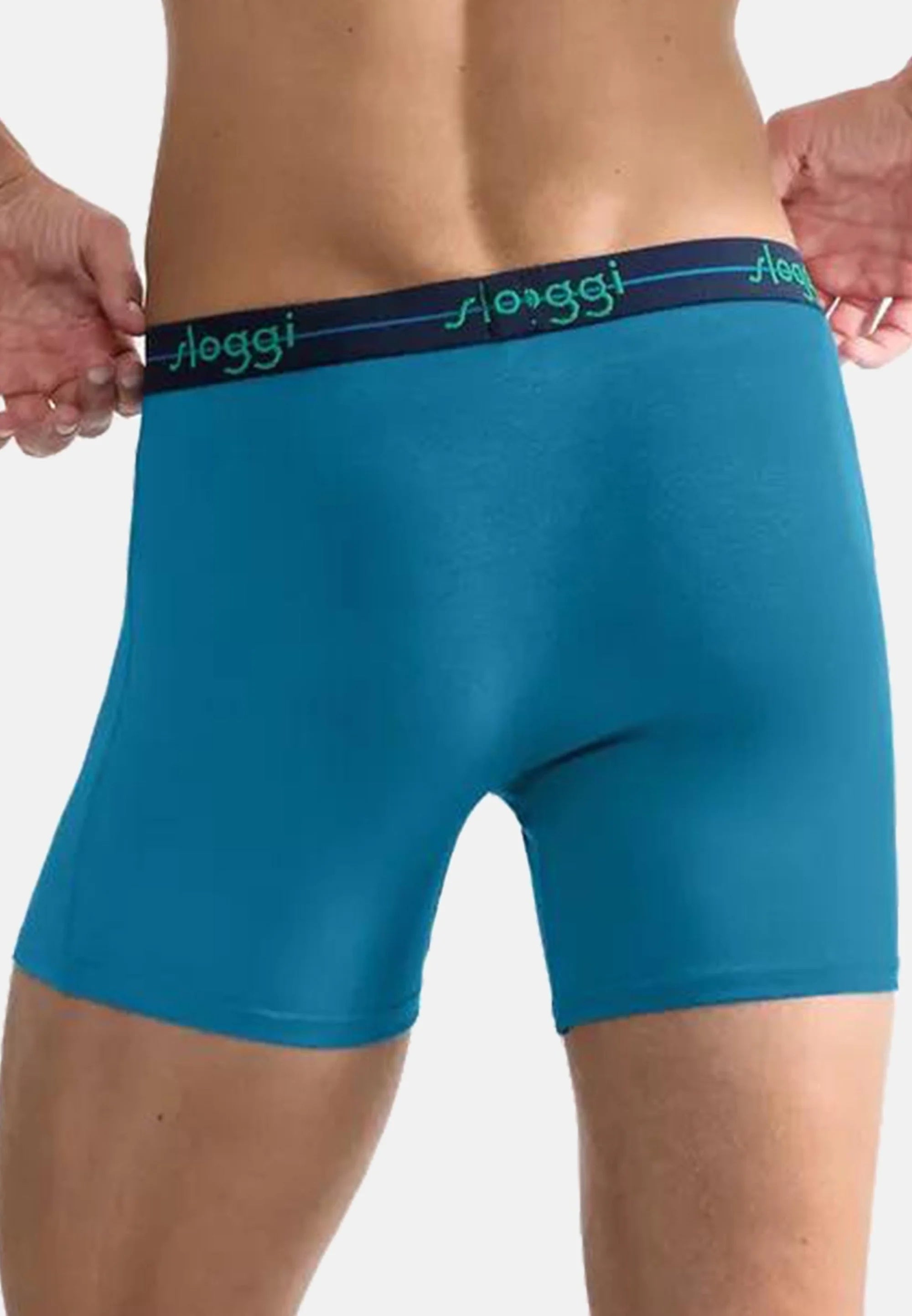 Sloggi Boxer Briefs 6 Pack – Blue, Dark Blue