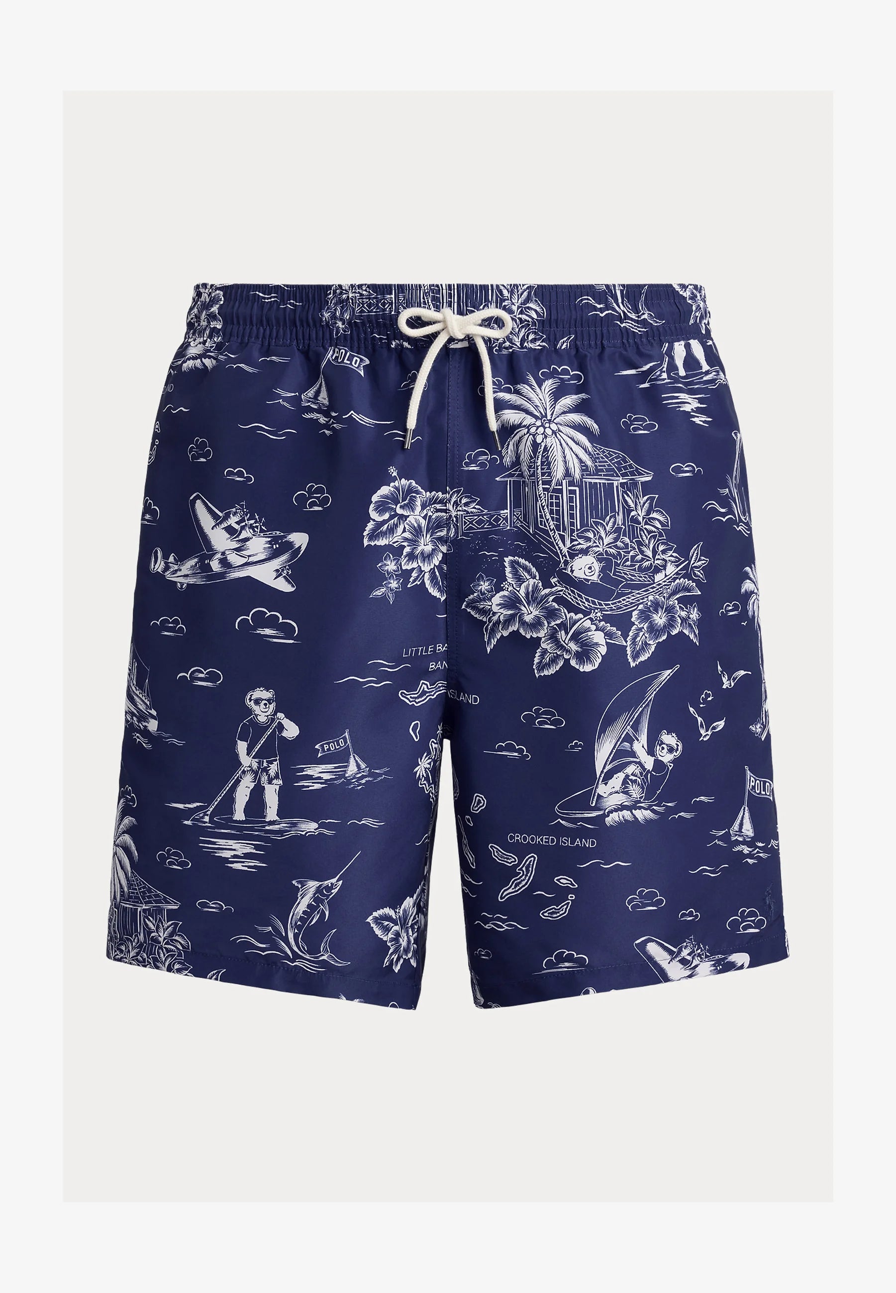 Polo Ralph Lauren Big & Tall Harbour Island Polo Bear Short de bain – Bleu