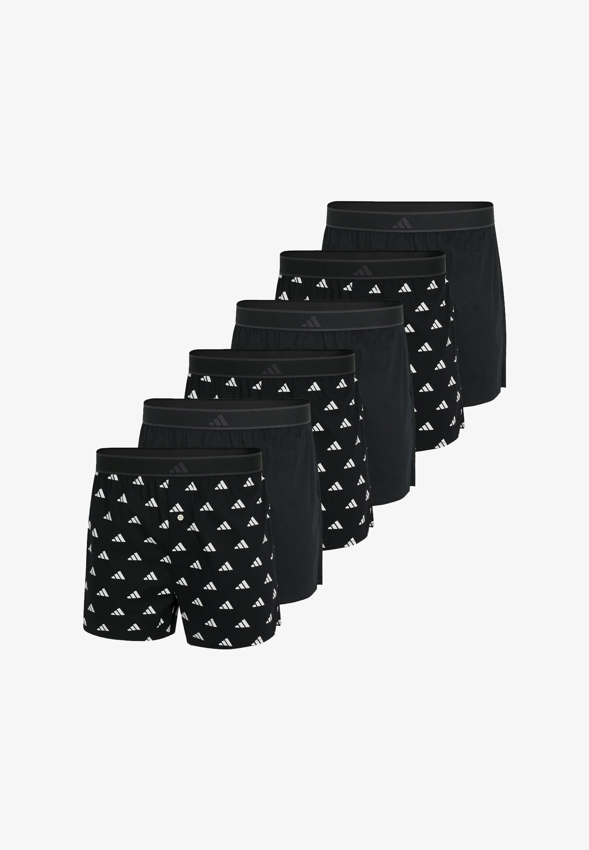 Adidas Sportswear 6 Pack Boxer Shorts – Black