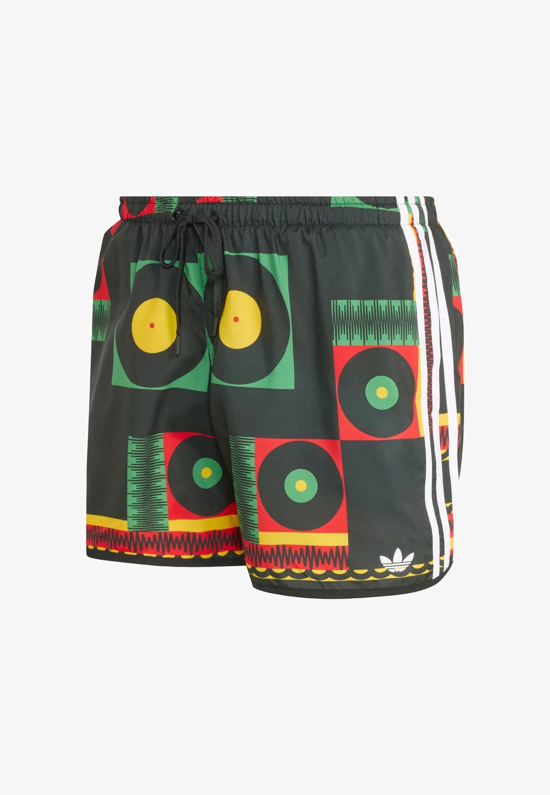 Short de bain Adidas Originals Jamaica 5 pouces – Vert vif, Noir, Blanc