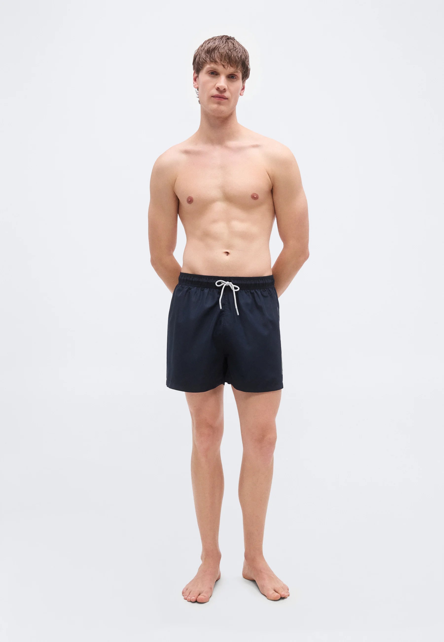 Short de bain Emporio Armani EA7 Water Logo – Bleu, Argenté