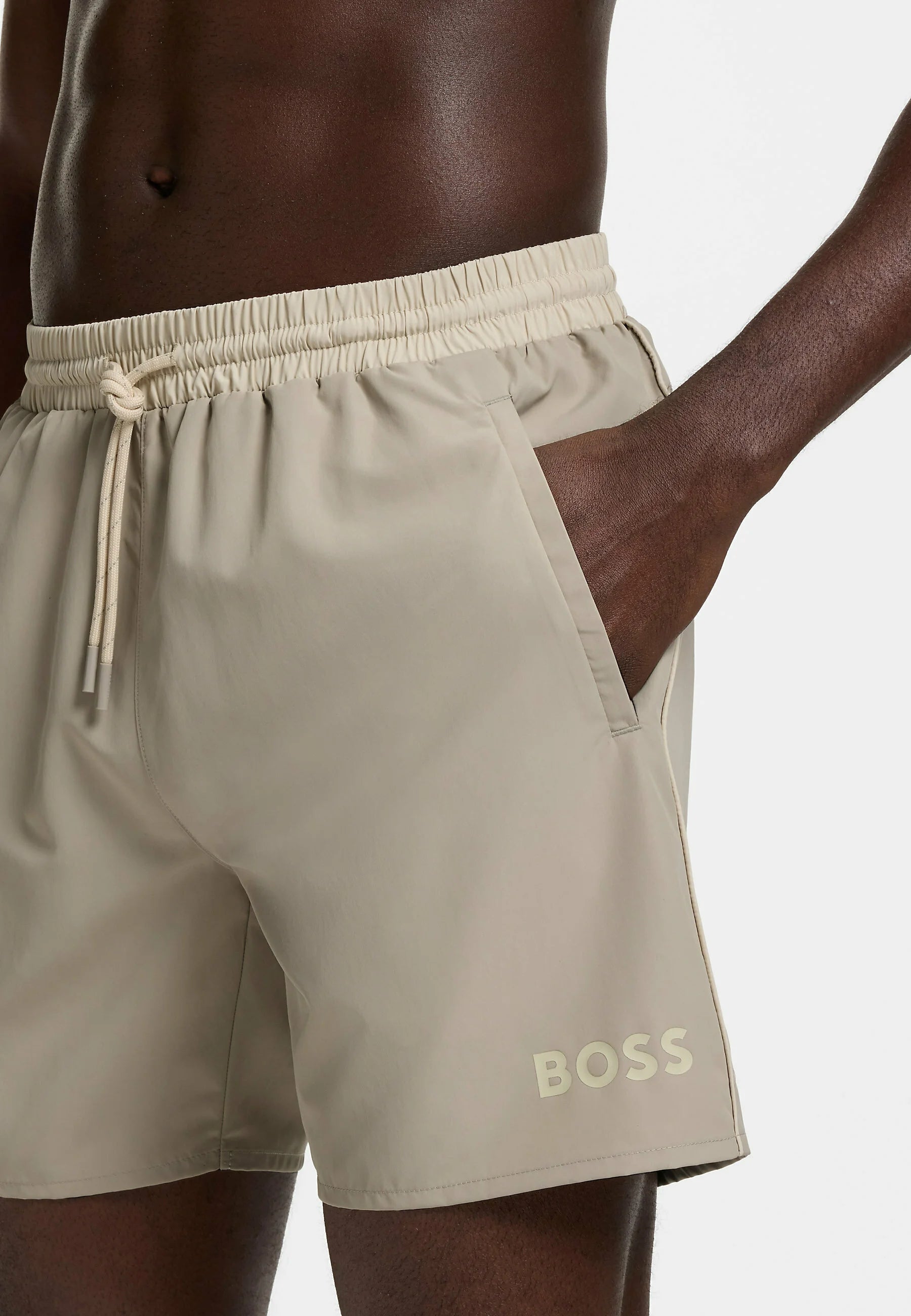 BOSS Starfish Swim Shorts – Light Beige Four
