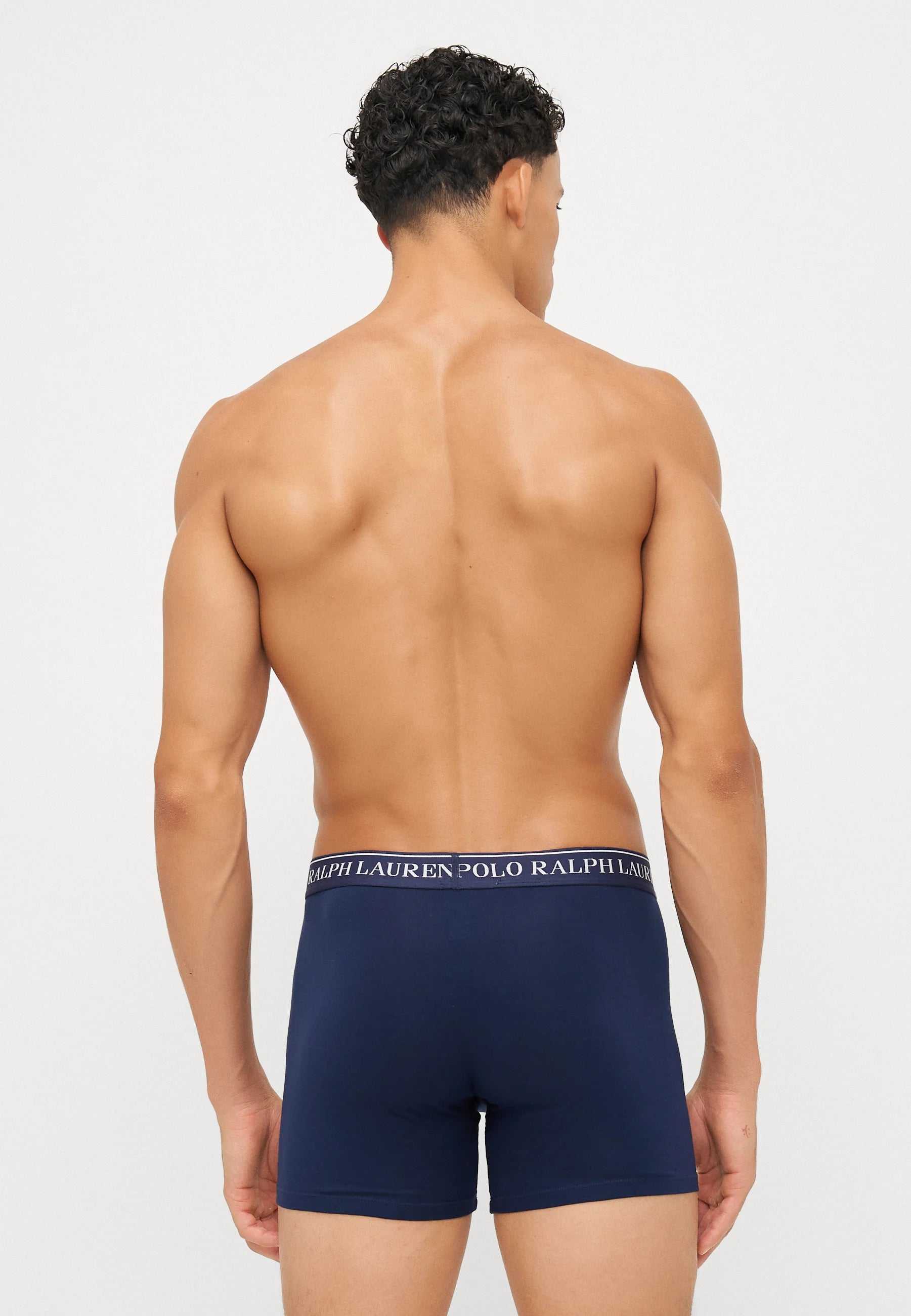 Polo Ralph Lauren Cotton Stretch Boxer Briefs – 3 Pack – Camel, Light Blue, Navy