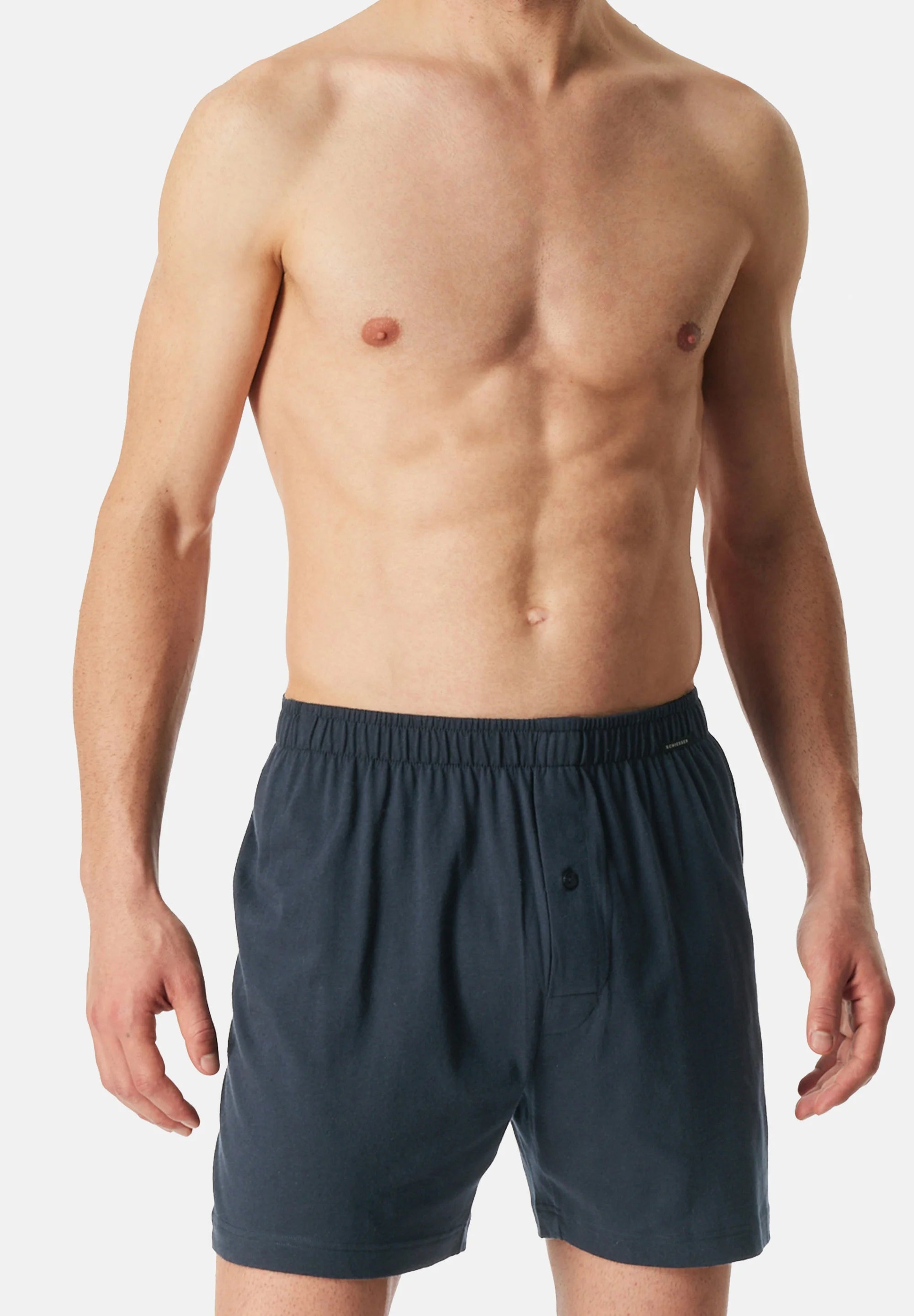 Schiesser Single Jersey 6 Pack Boxer Shorts – Night Blue