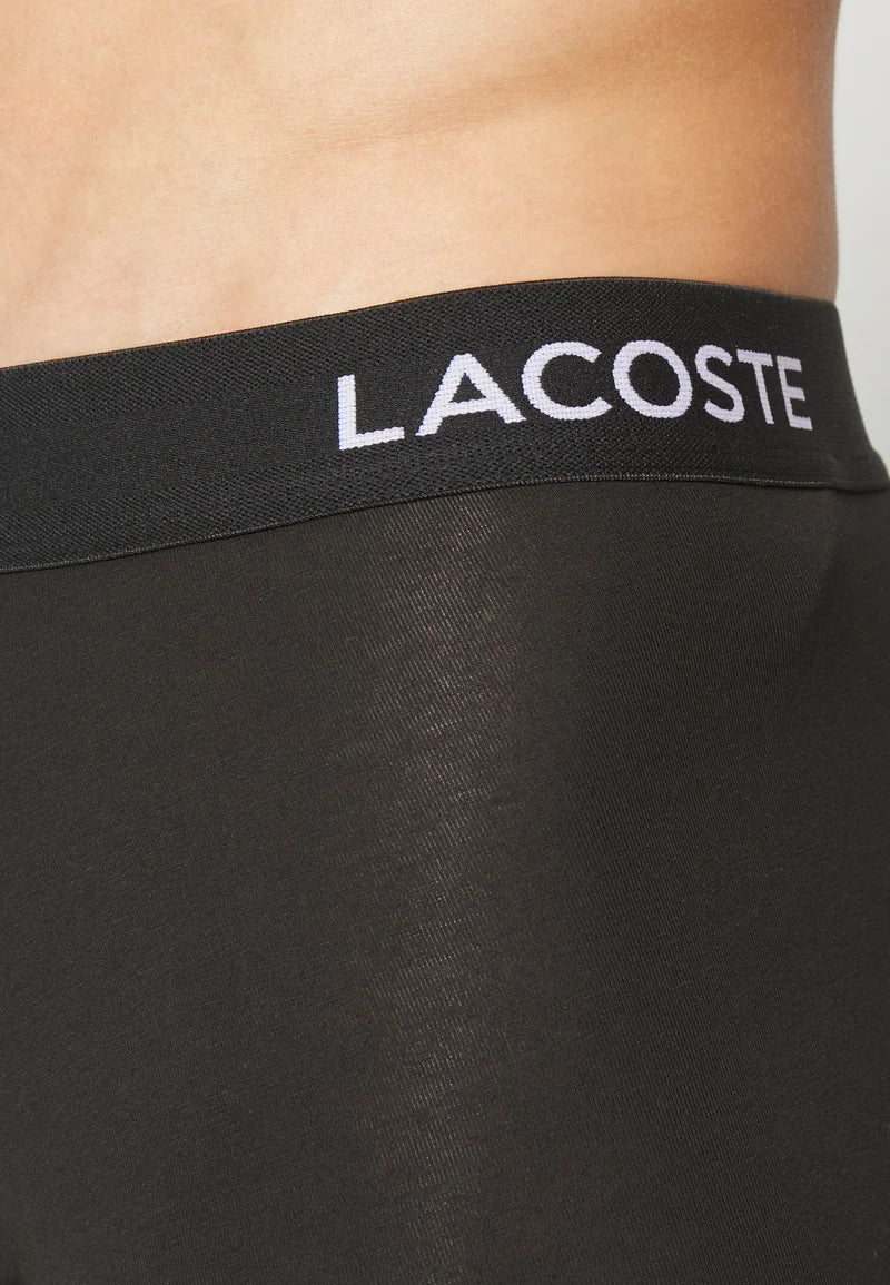 Bauli classici in cotone elasticizzato Lacoste, confezione da 5 – Nero