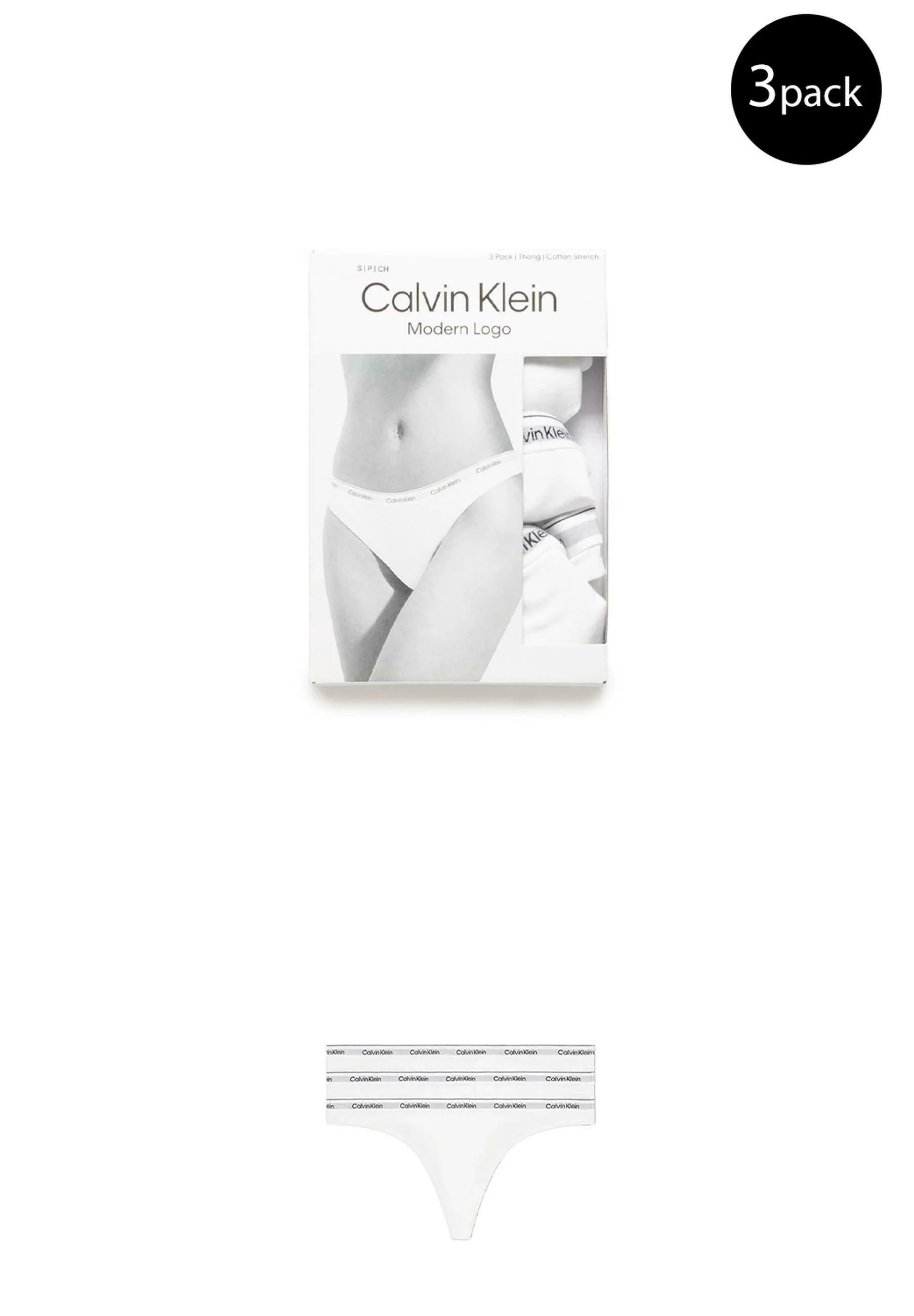Lot de 3 tongs Calvin Klein Modern Logo - Blanc