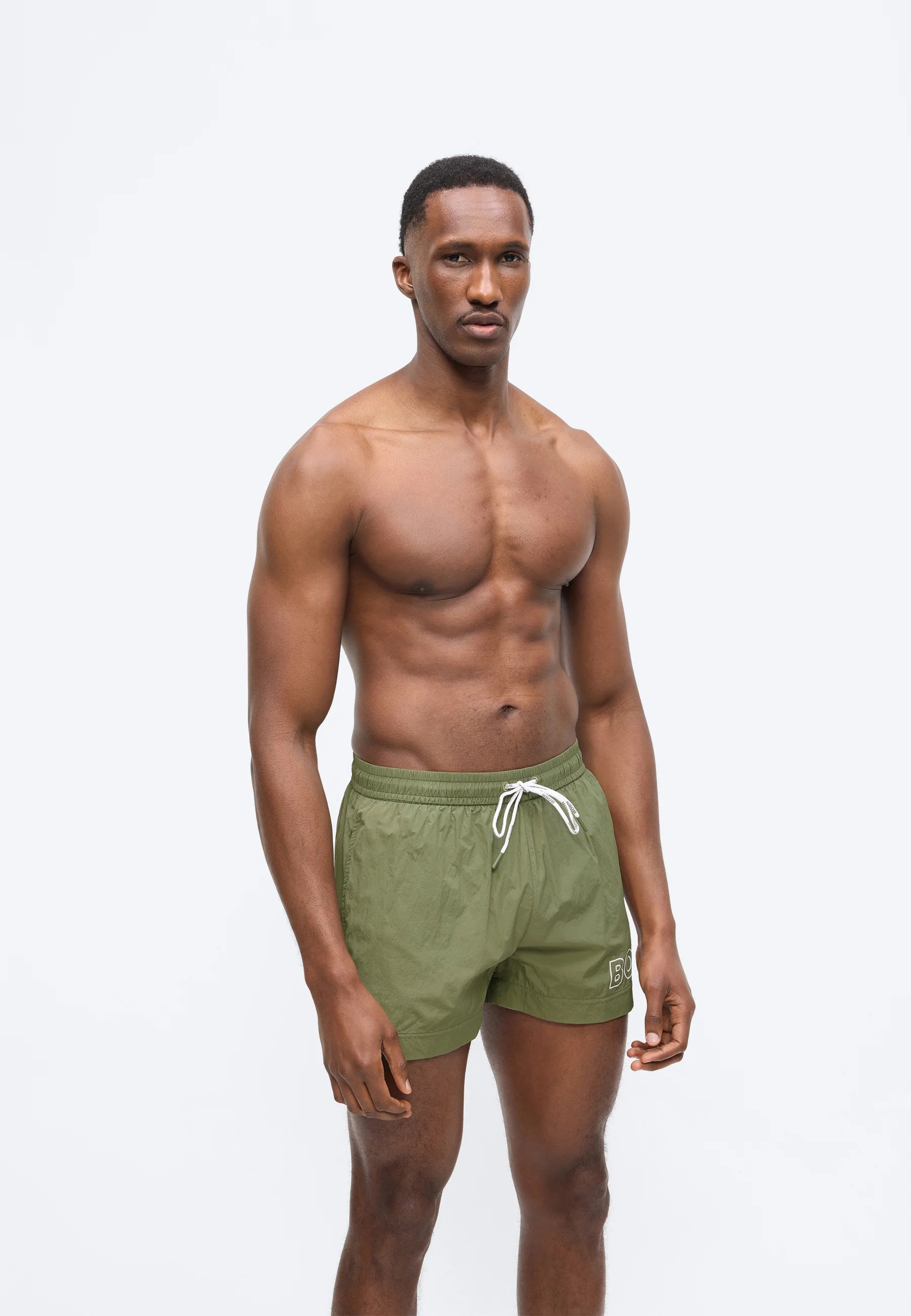 Plavecké šortky BOSS Mooneye – Open Green