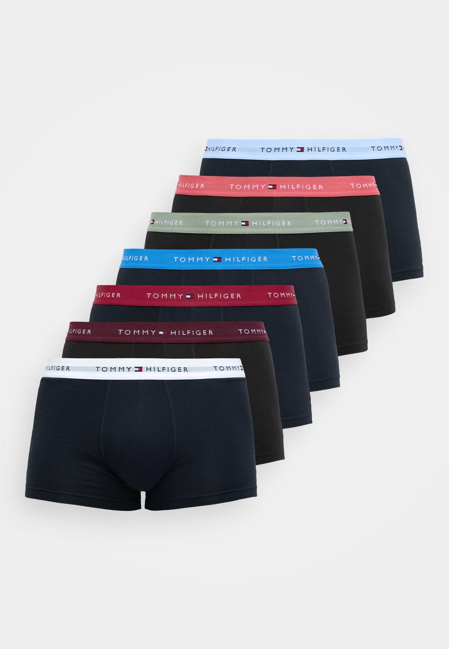 Tommy Hilfiger Trunk 7 Pack – černá, vícebarevná, černá melanž