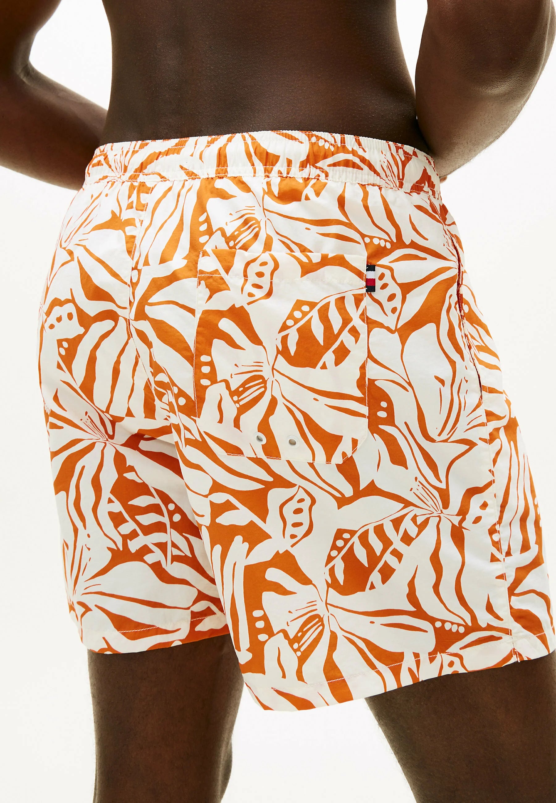 Short de bain Tommy Hilfiger – Abstract Floral Bonfire Orange