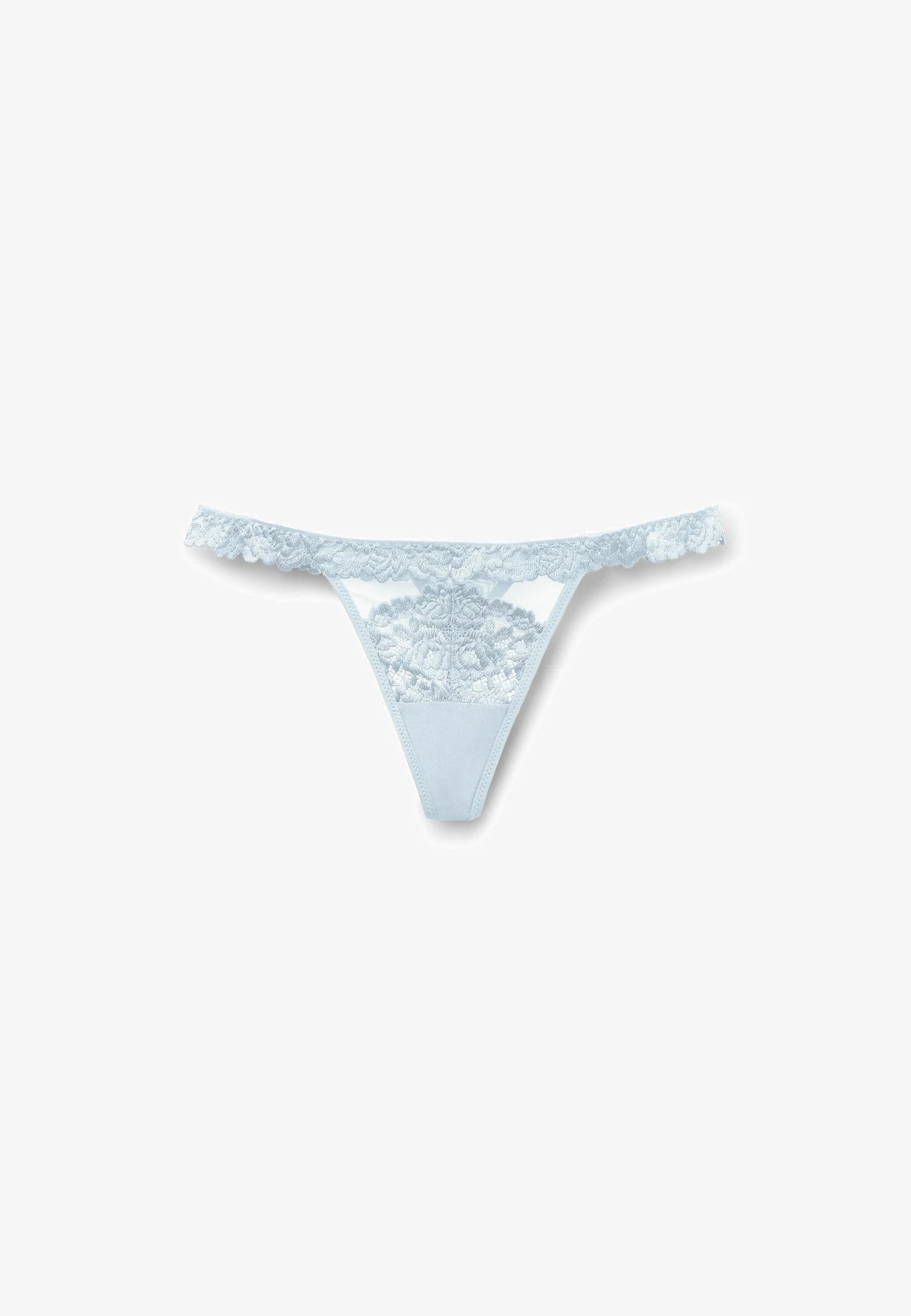 Intimissimi Pretty Flowers String Bretelles Latérales – Bleu Clair