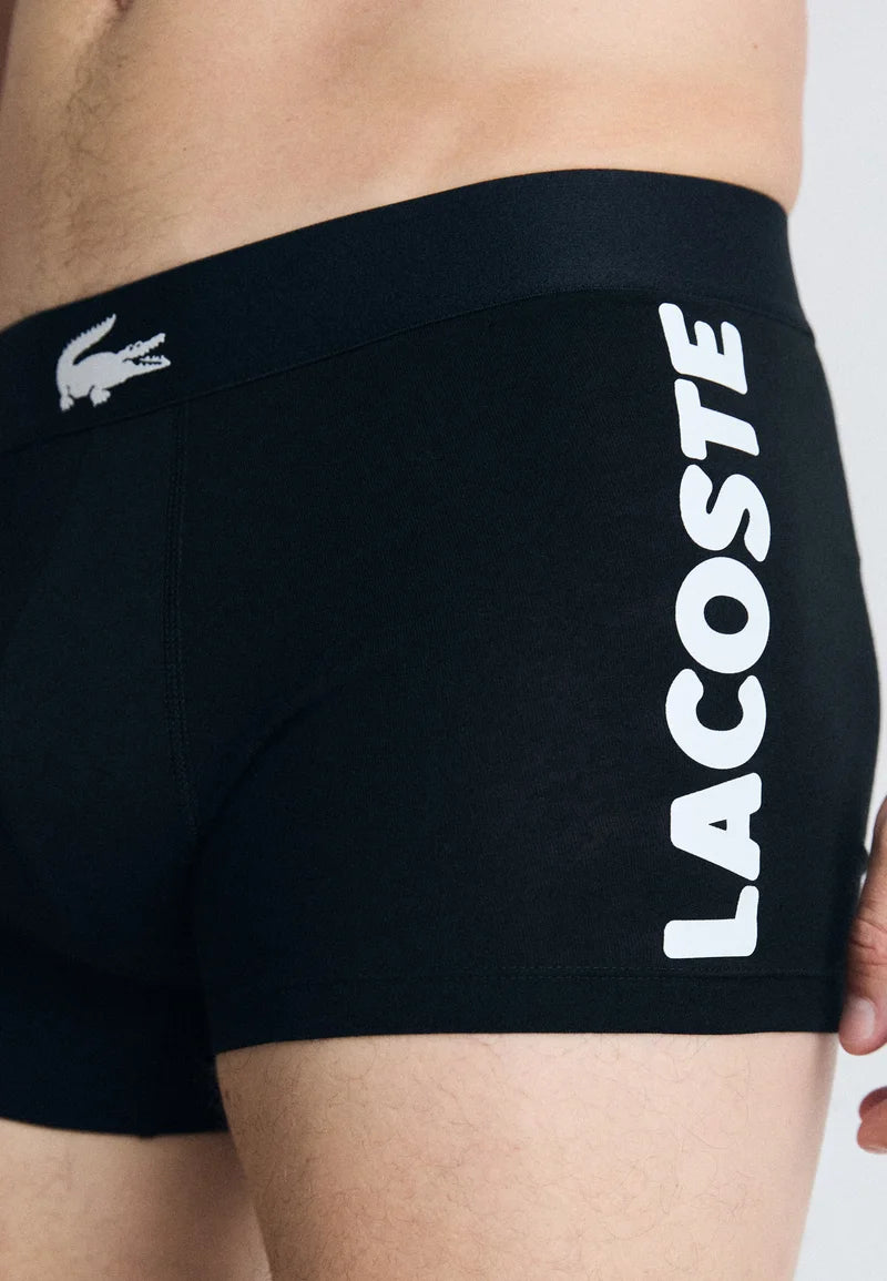 Lacoste Court Lot de 3 boxers stretch – Noir, Blanc