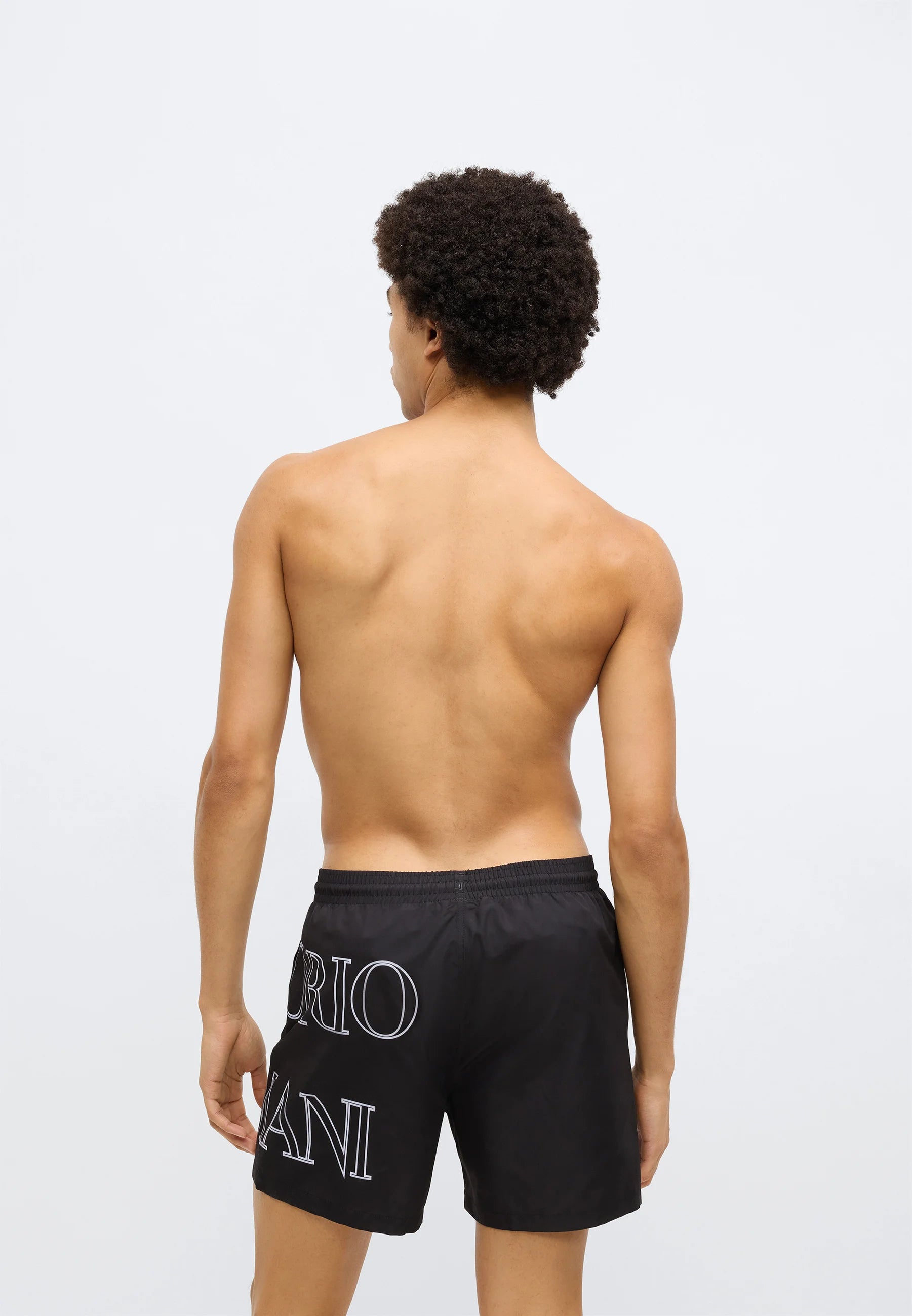 Short de bain Boxer Emporio Armani EA7 Bold Logo - Noir