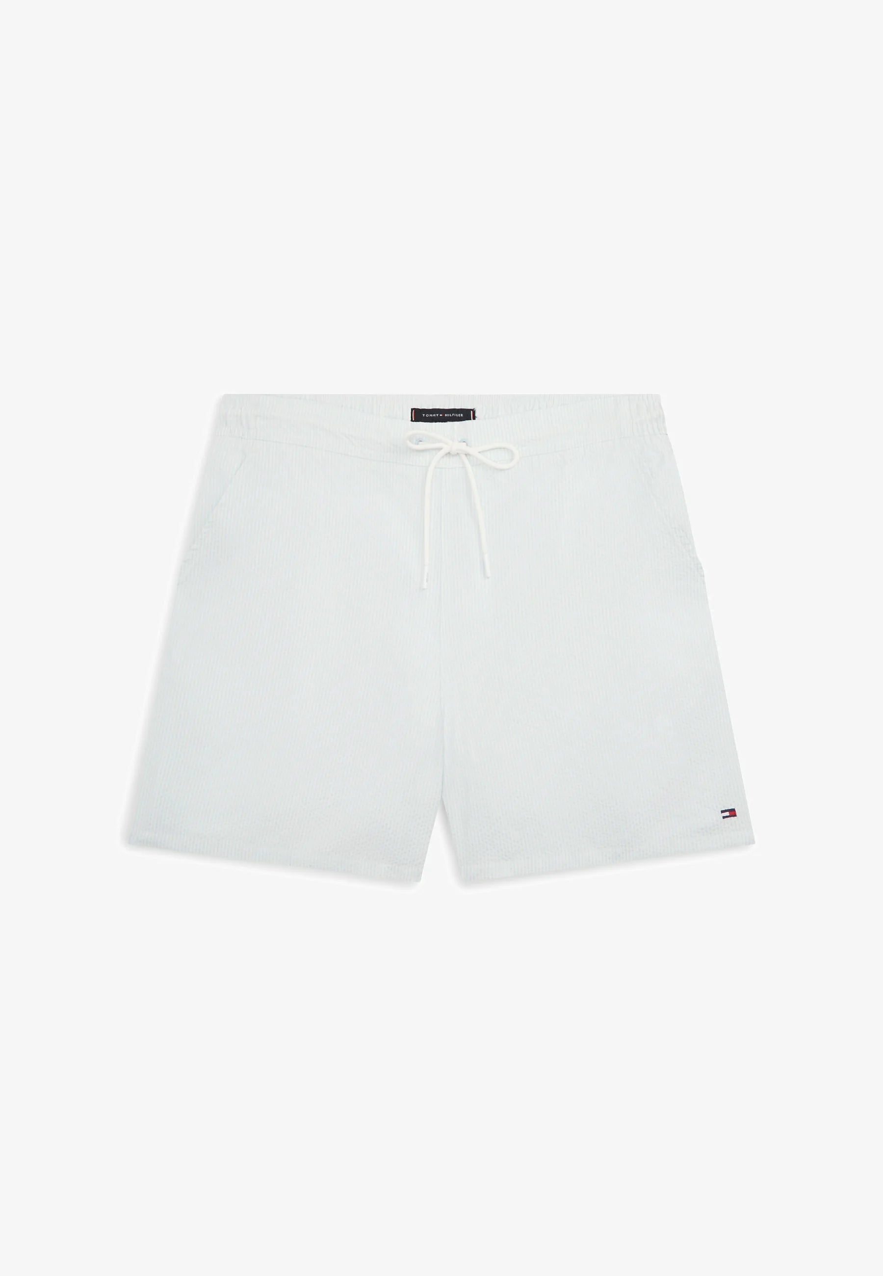 Plavecké šortky Tommy Hilfiger Stripe – Sail Blue, Ecru