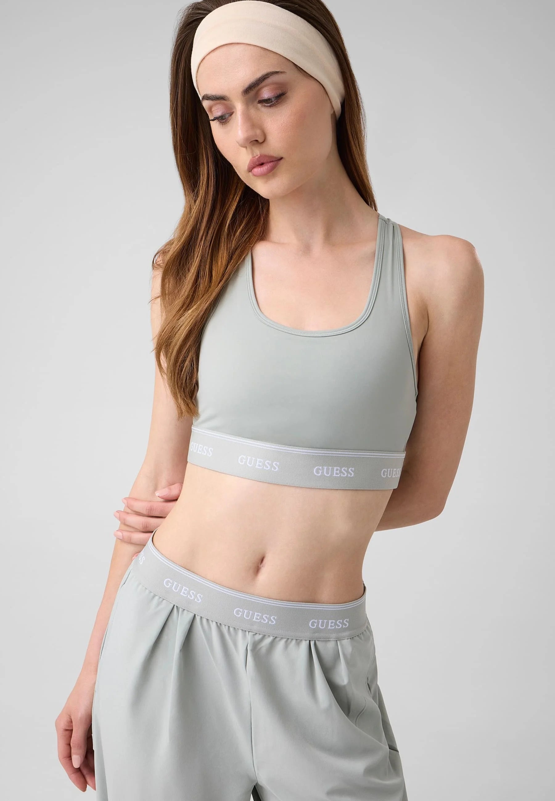Guess Logo Bustier Soft Bra – Green
