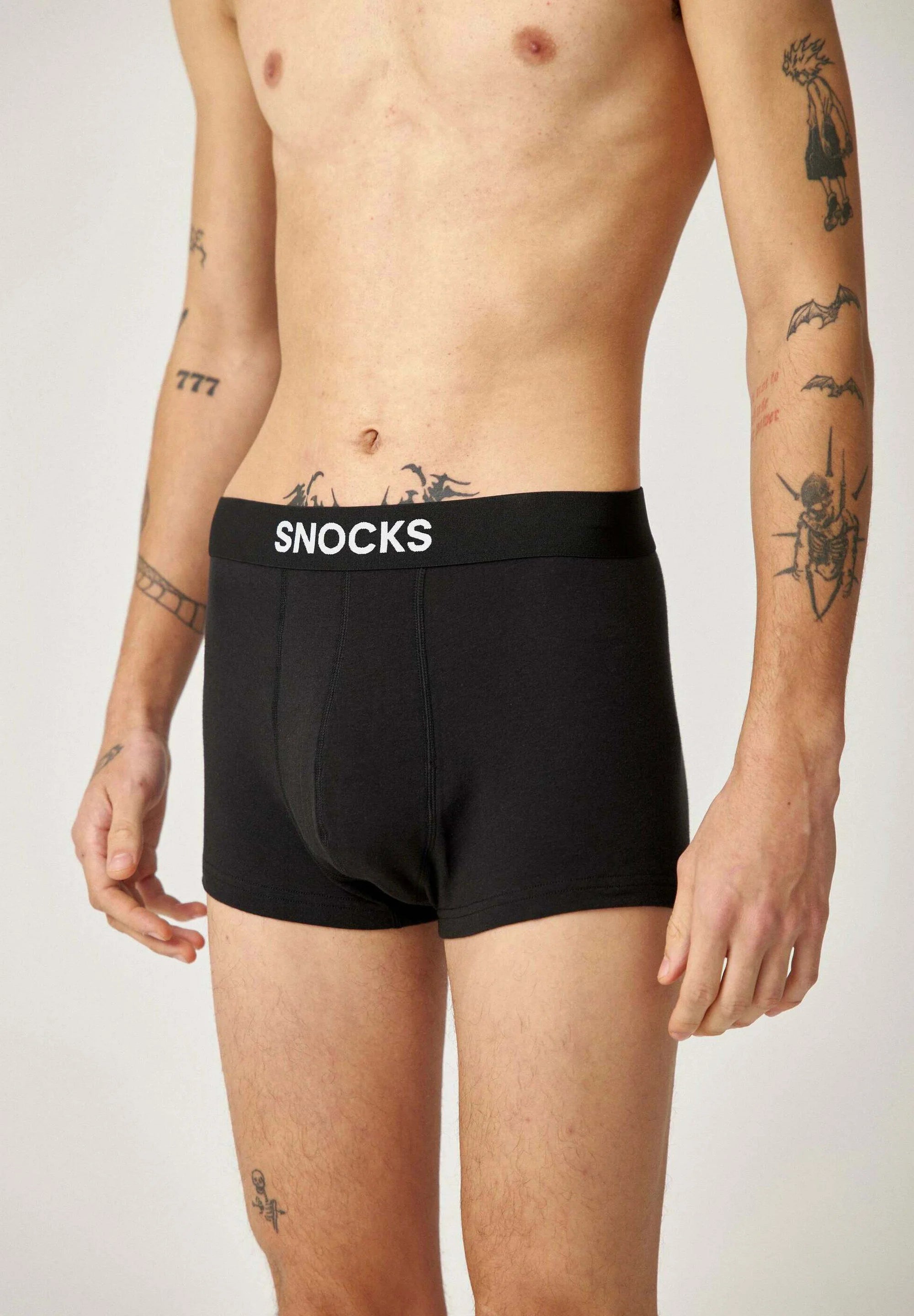 SNOCKS Confezione da 3 boxer a gamba corta - Nero
