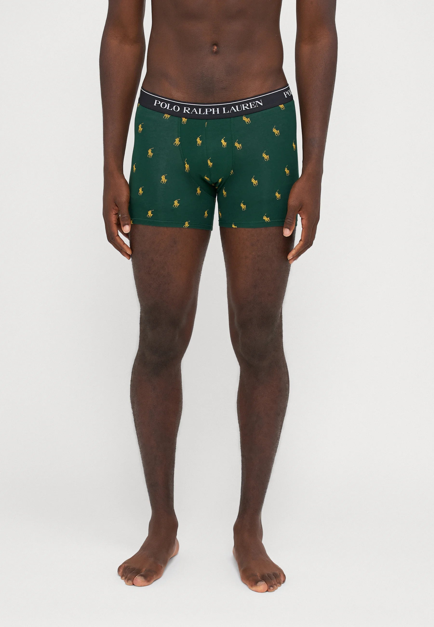 Polo Ralph Lauren Cotton Stretch Boxer Briefs – 3 Pack – Vintage Pine, Gold, Black