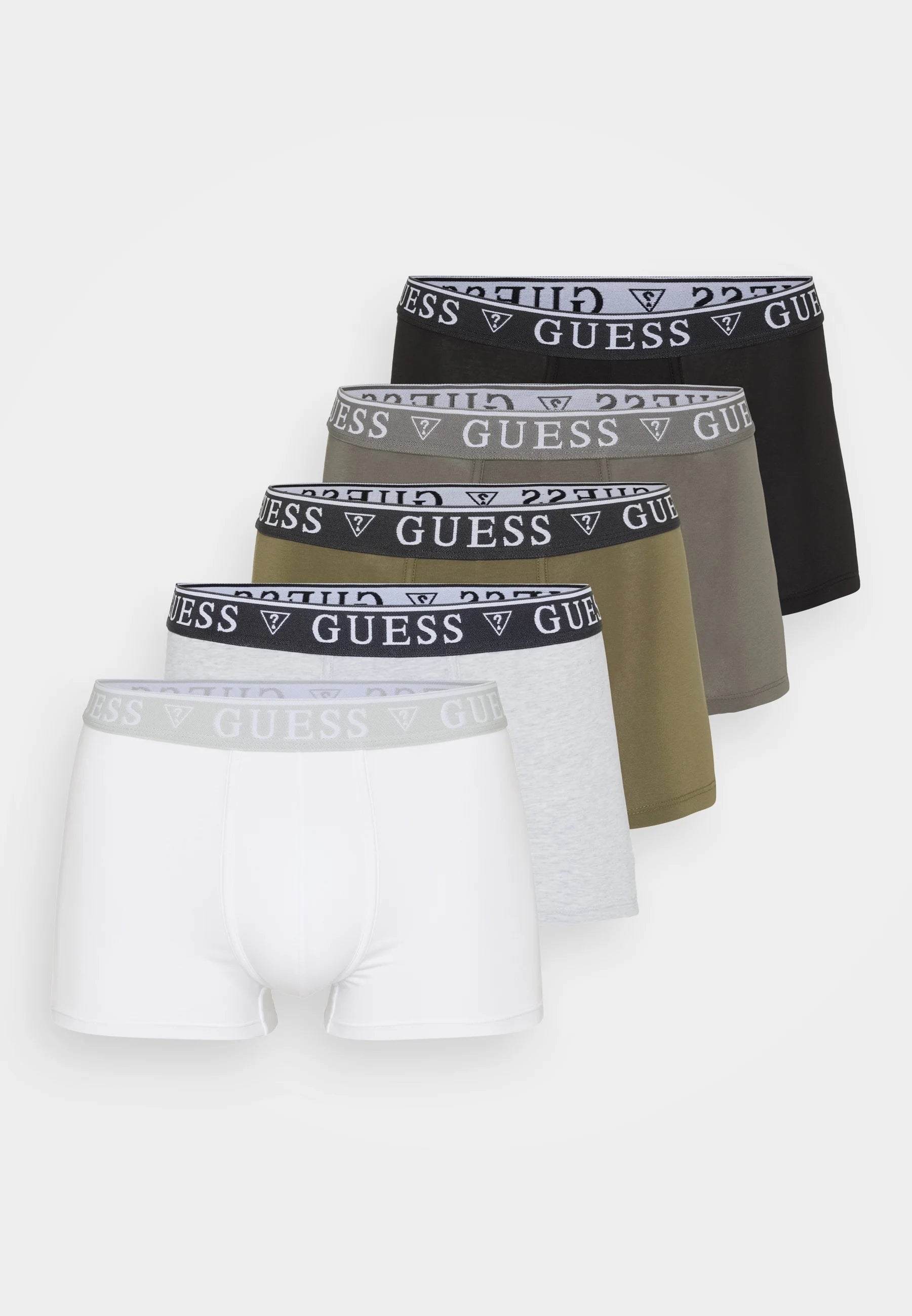 Guess 5 Pack Trunks – Black, White, Grey, Green