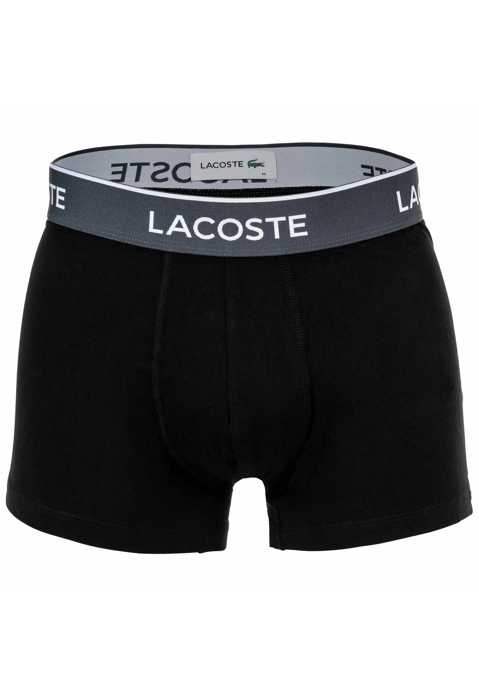 Lacoste 6 Pack Logobund Trunks – černá, modrá, šedá, tmavě modrá, zelená, červená