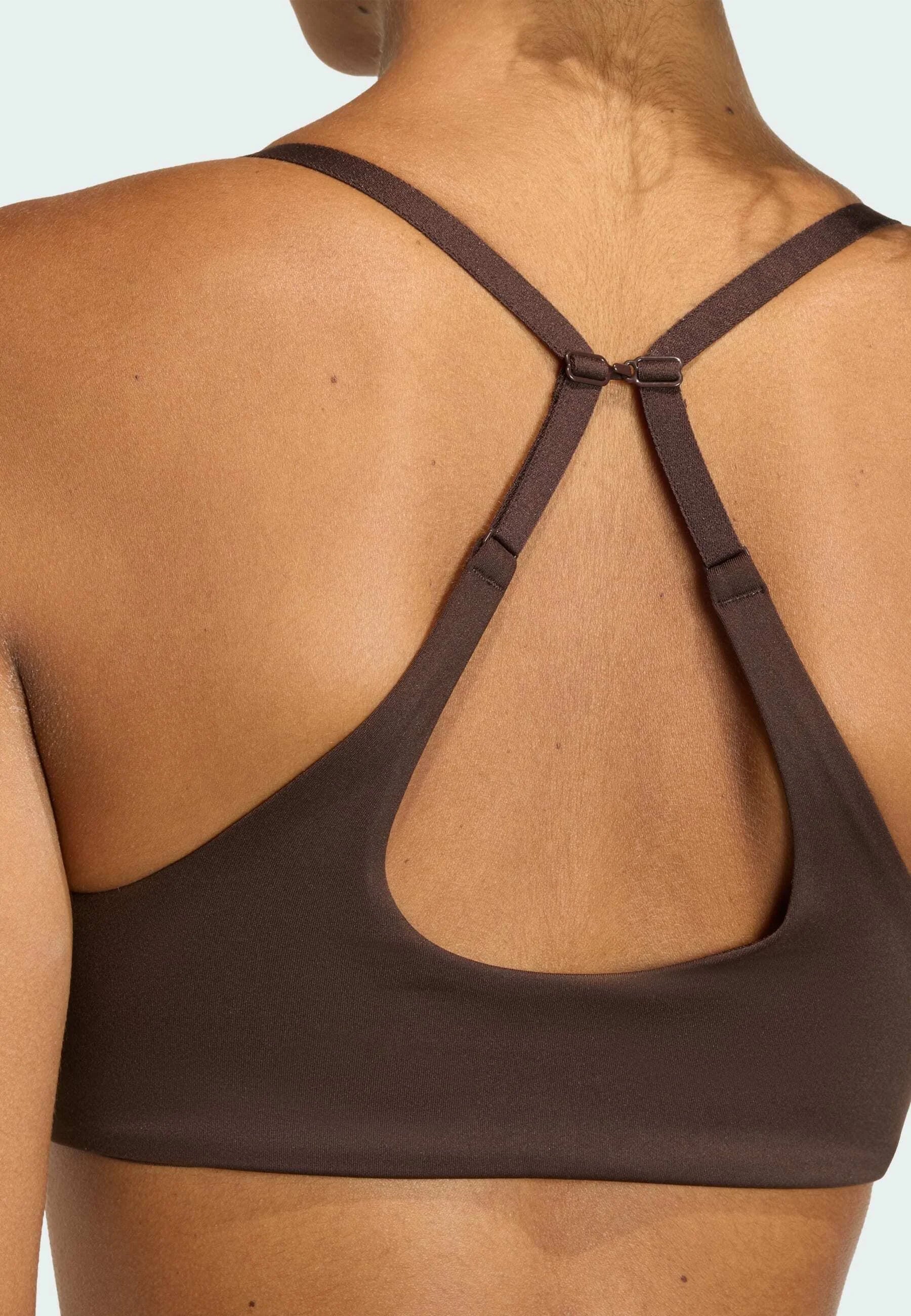 Sportovní podprsenka Adidas Performance Optime Essentials Workout Light Support – Aurora Coffee Met
