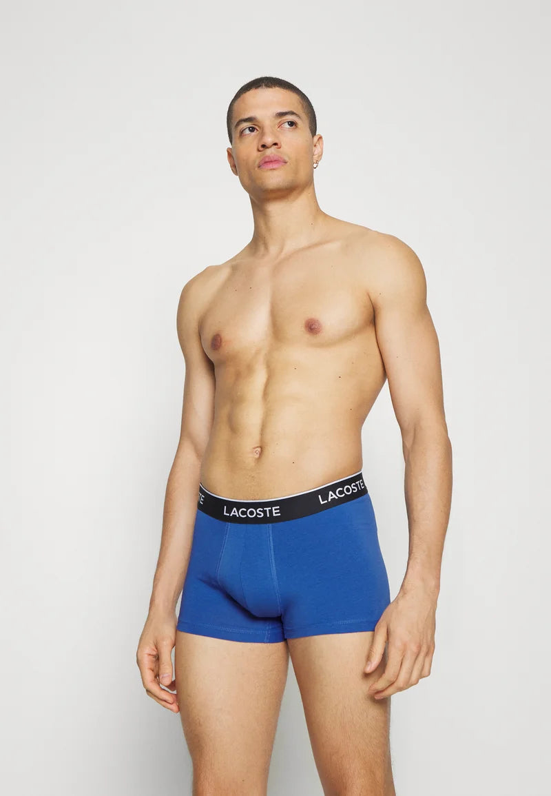 Lacoste 3 Pack Stretch Trunks – Vaporous, Silver Chine