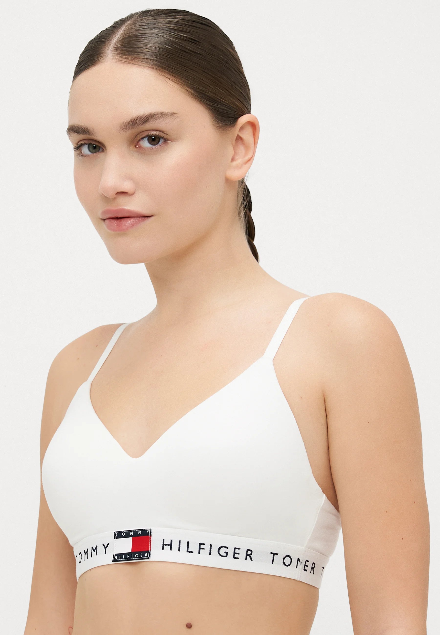 Jemná podprsenka Tommy Hilfiger Lift Bralette – bílá