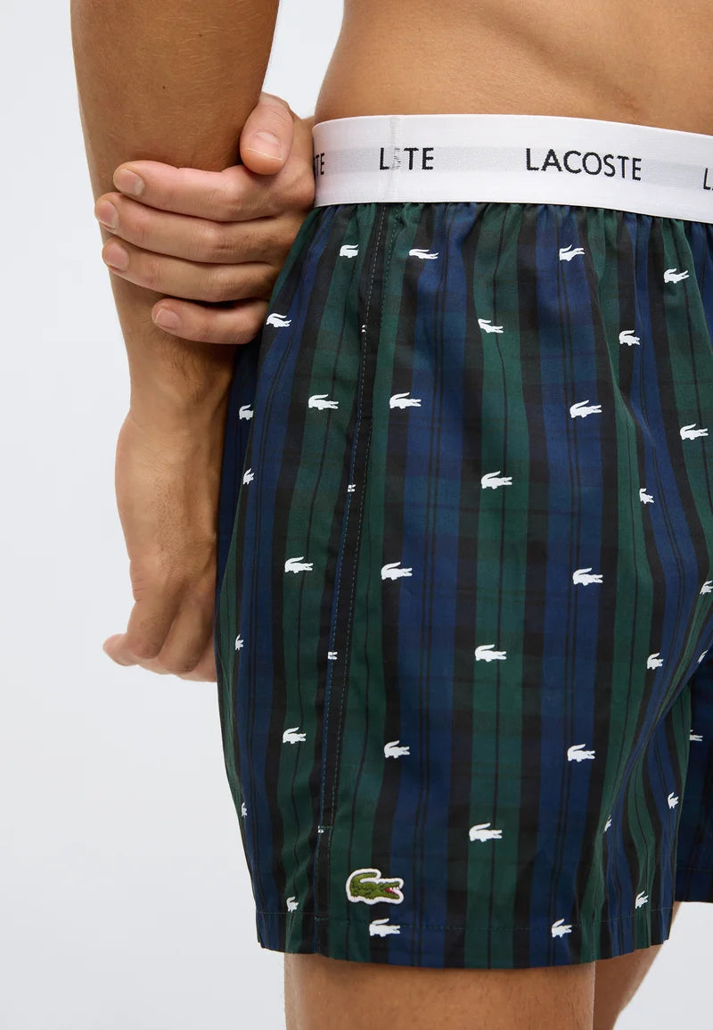 Boxer in cotone sciolto Lacoste intimo confezione da 3 - Blu navy, Sinople