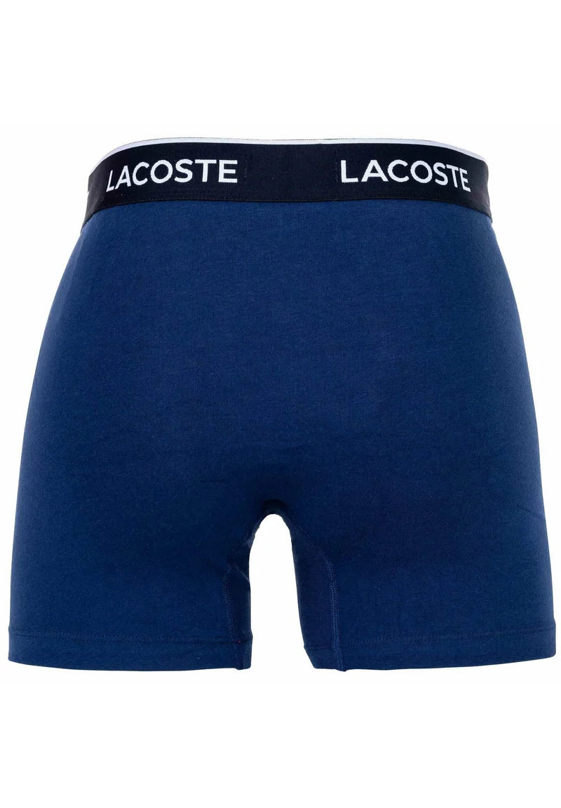 Lacoste 6er-Pack Stretch-Unterhosen mit Logobund – Dunkelblau, Rot