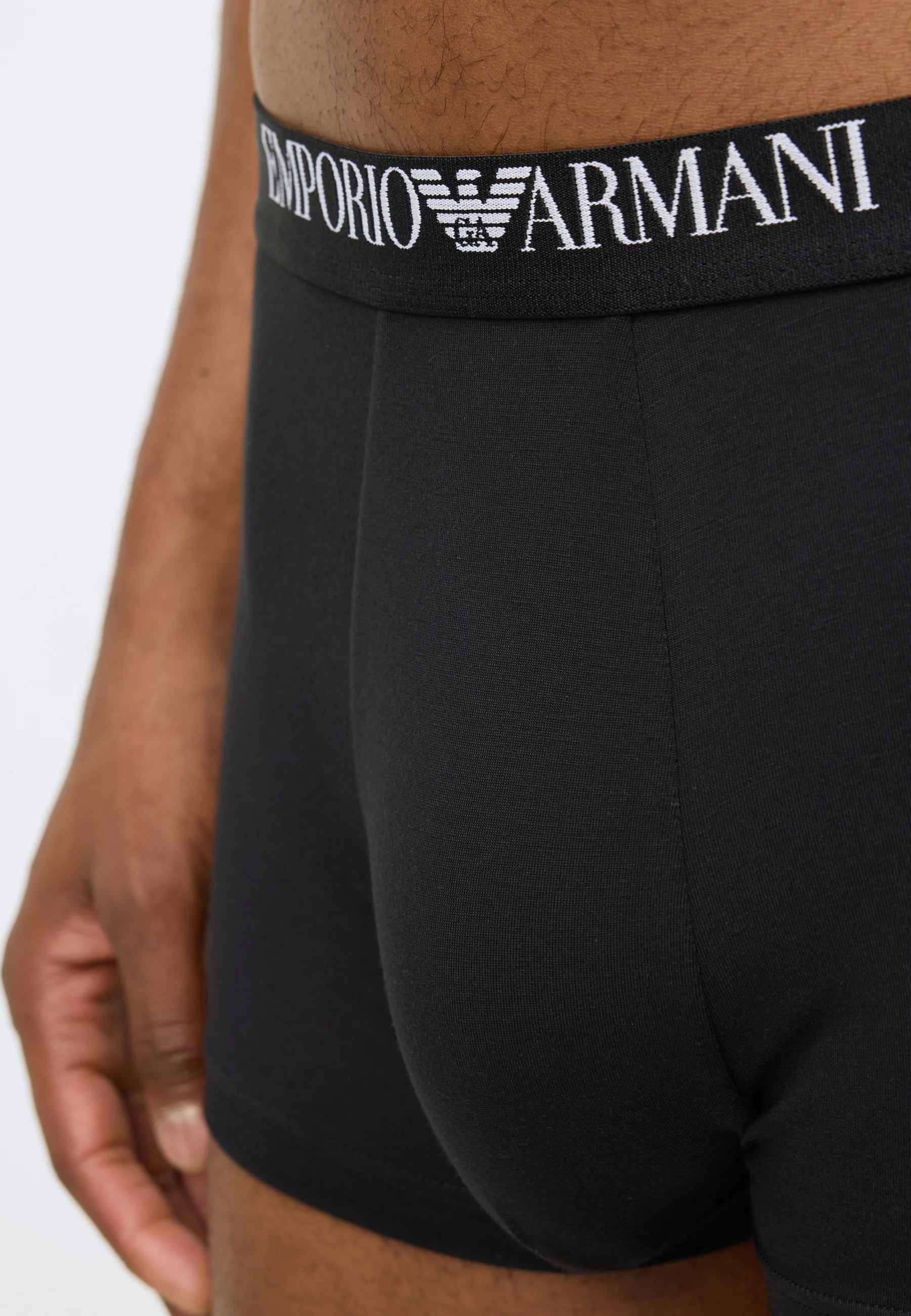 Confezione da 2 boxer premium elasticizzati Emporio Armani – Nero