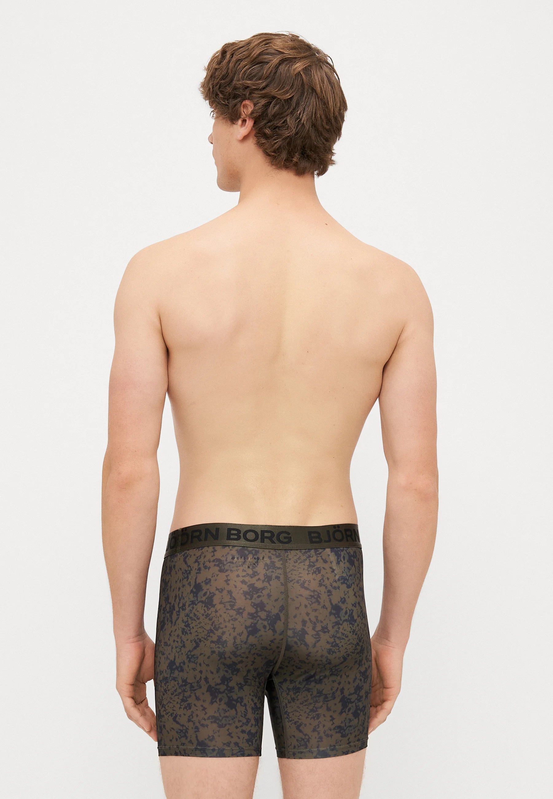 Björn Borg Sports Lot de 3 boxers – Olive, Noir