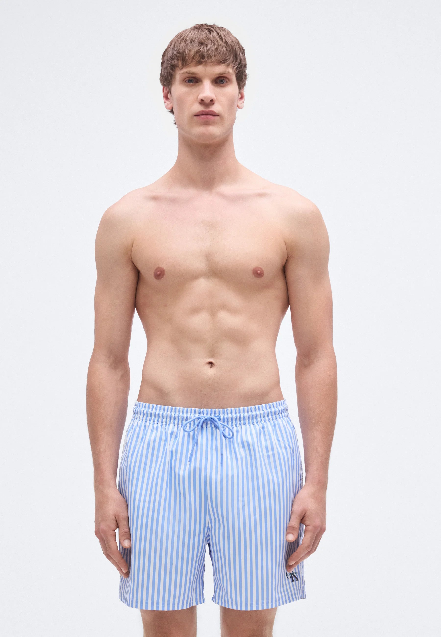 Spodenki kąpielowe Calvin Klein z monogramem – Penny, Blue Descent