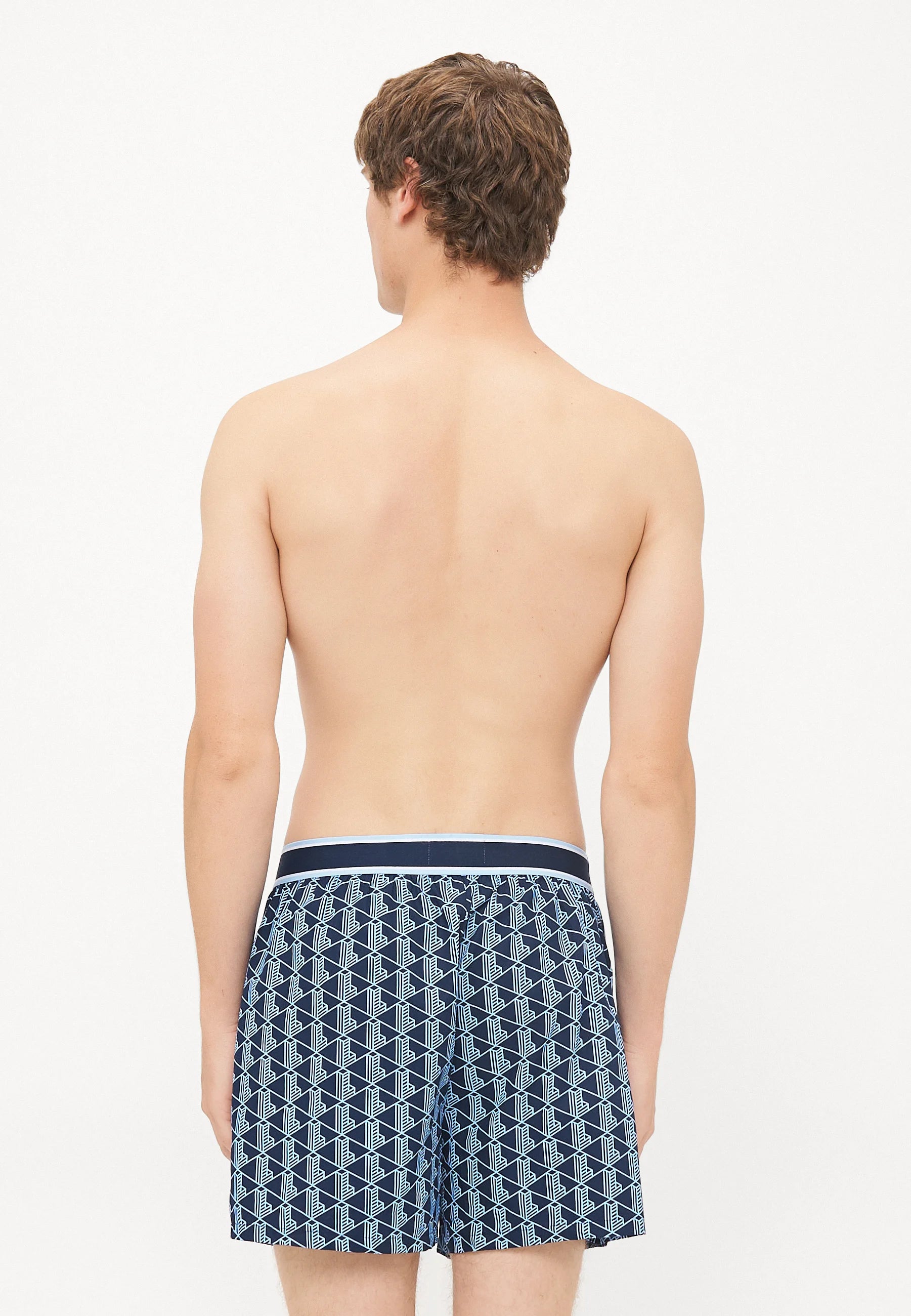 Lacoste 3 Pack Loose Cotton Boxer Shorts – Navy, Blue, Overview