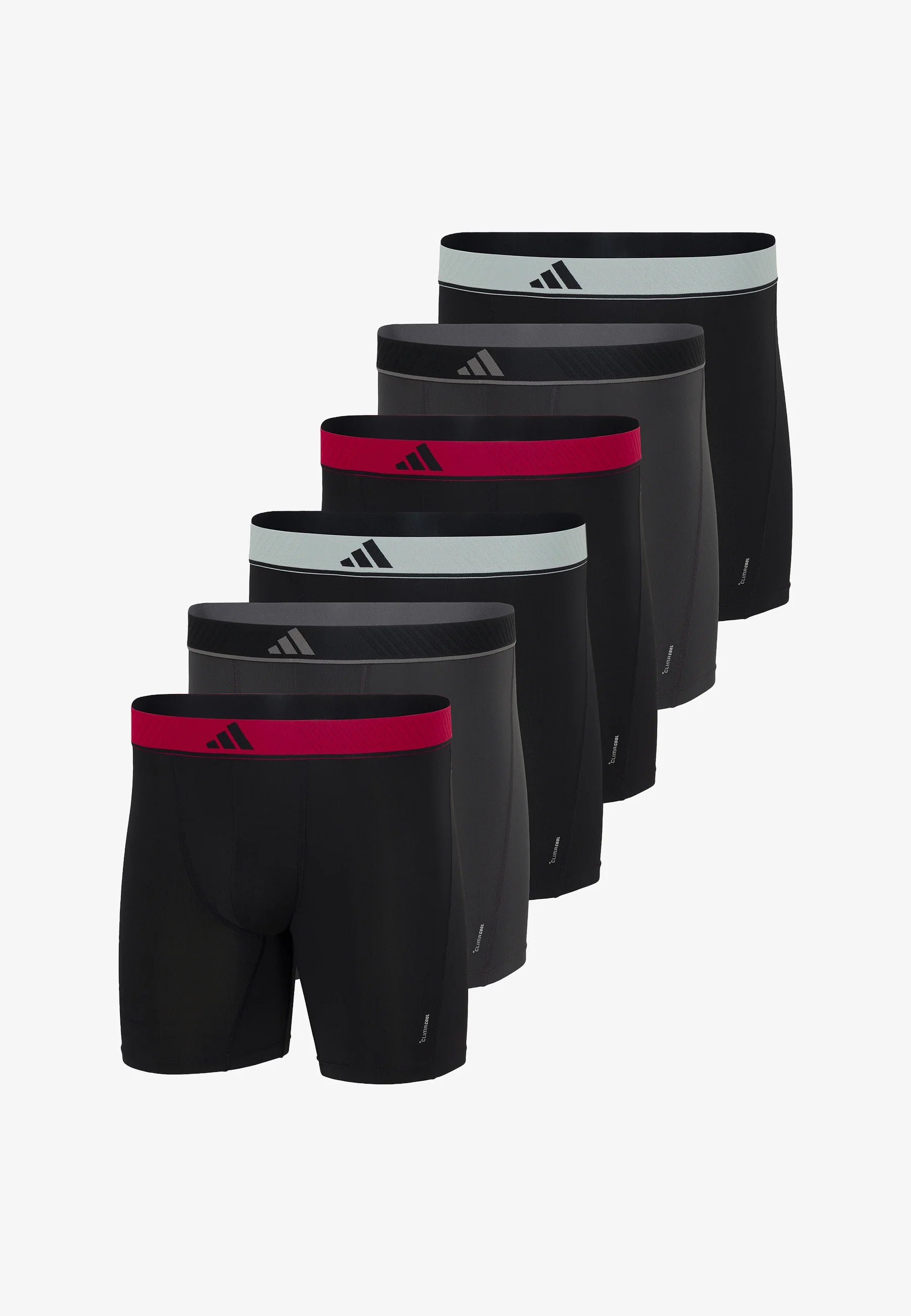 Adidas Sportswear 6 Pack Boxer Briefs – Black, Grey