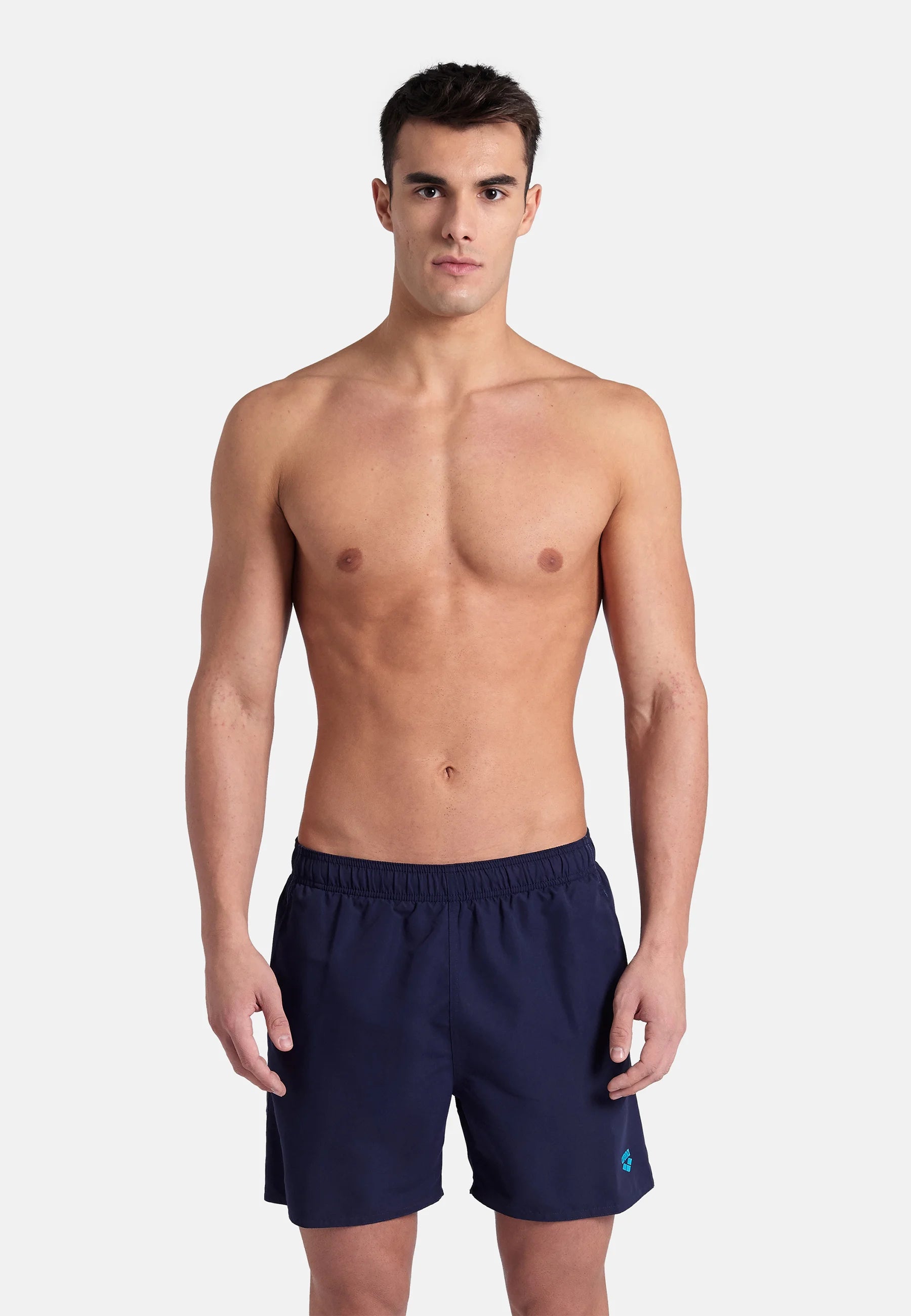 Arena Fundamentals Boxer R – Navy, tyrkysová