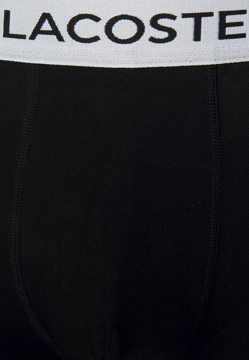 Lacoste 3 Pack Stretch Trunks – Black