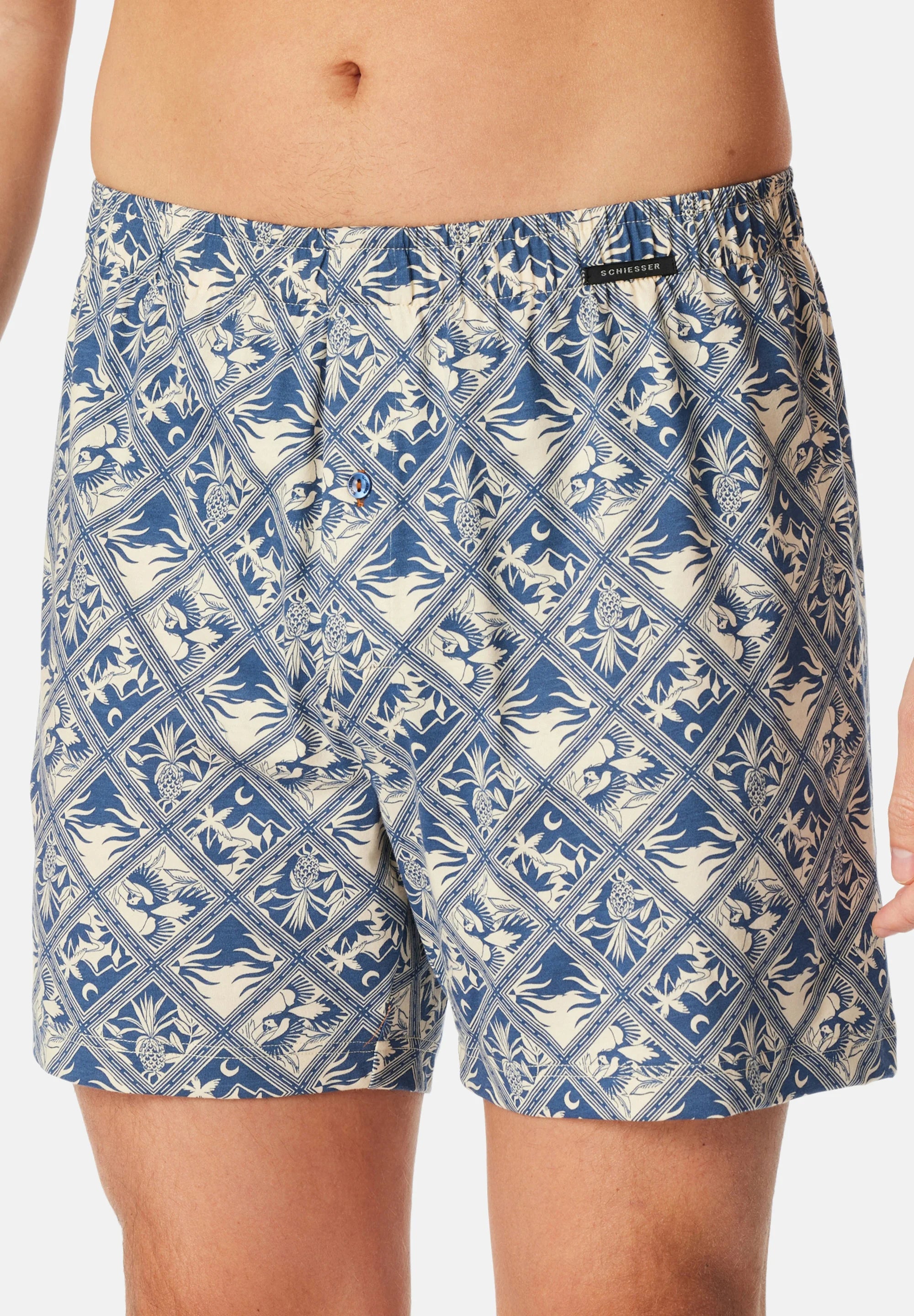 Boxerky Schiesser Single Jersey 6 Pack – tmavě modré, žluté