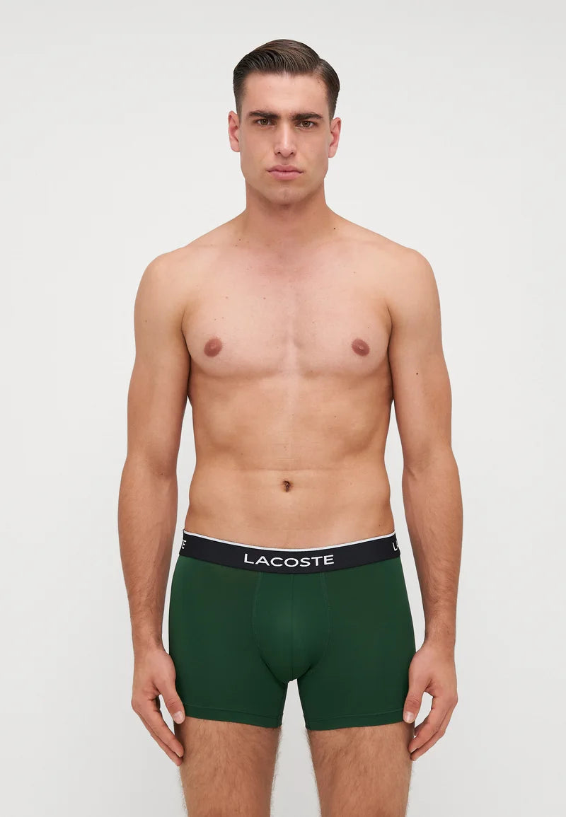 Lacoste Sport Performance Spodní prádlo 3 Pack Stretch Trunks – zelená, bílá, černá